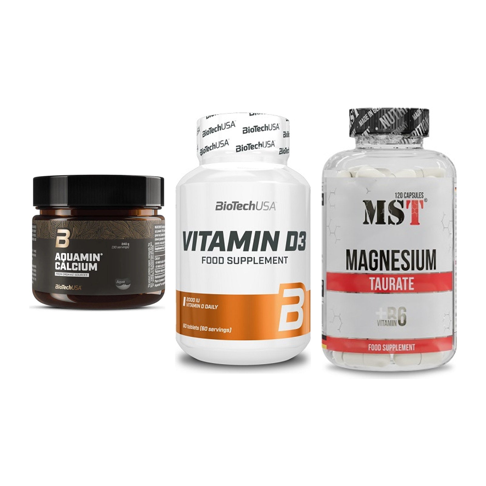 Calcium, Vitamin D & Magnesium: BioTech Aquamin Calcium + 2 weitere – alle enthaltenen Artikel