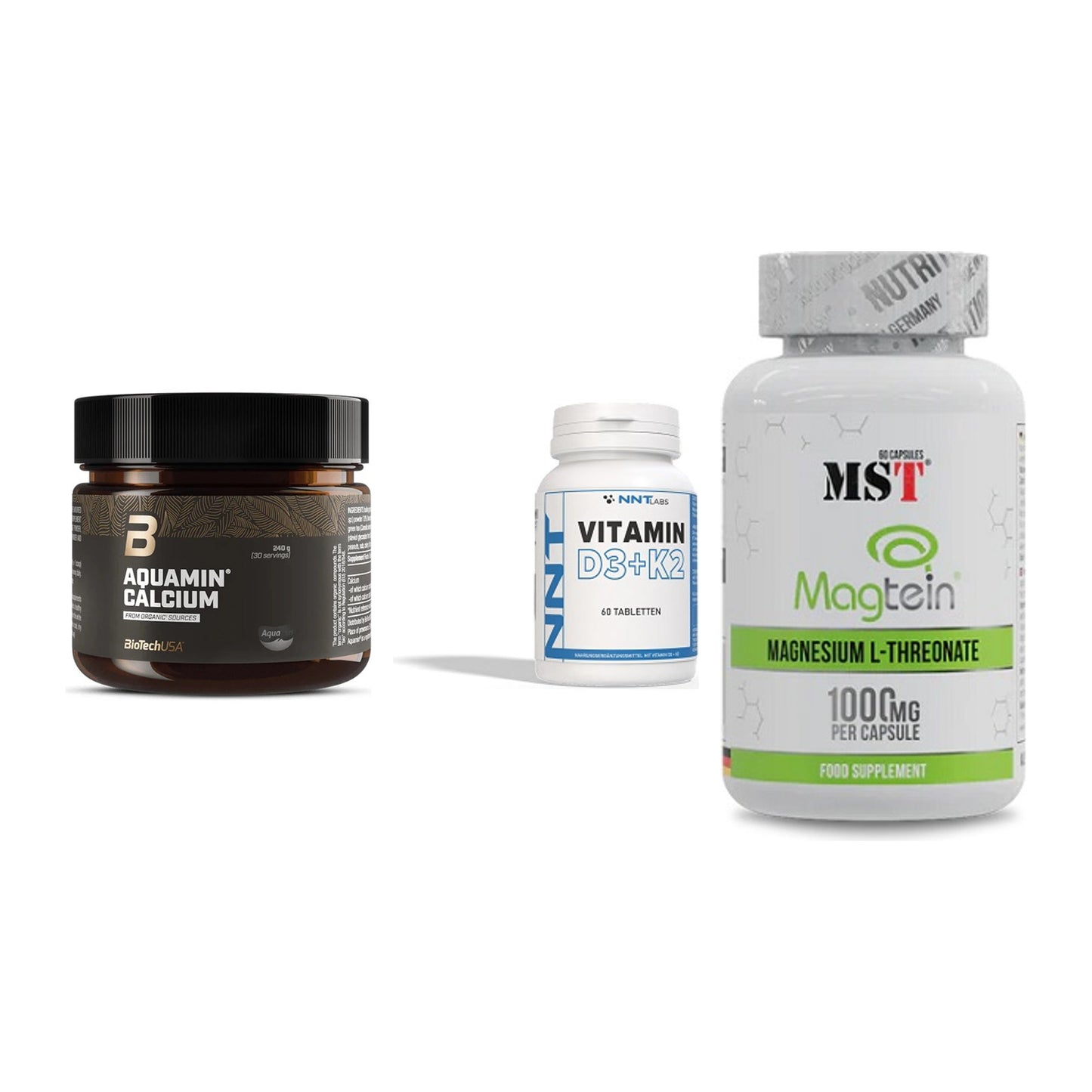 Calcium, Vitamin D & Magnesium: BioTech Aquamin Calcium + 2 weitere – alle enthaltenen Artikel