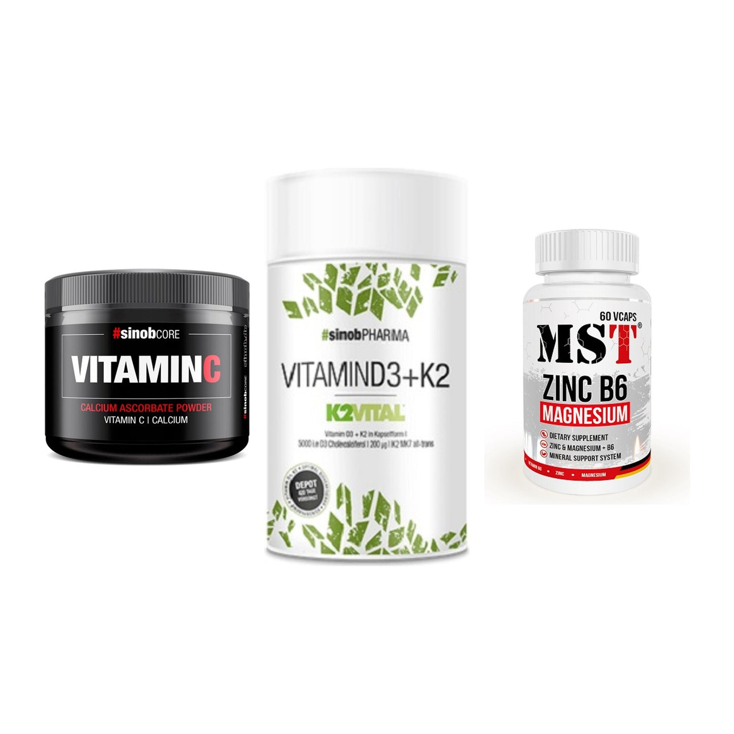 Calcium, Vitamin D & Magnesium: Sinob Vitamin C Calcium + 2 weitere – alle enthaltenen Artikel