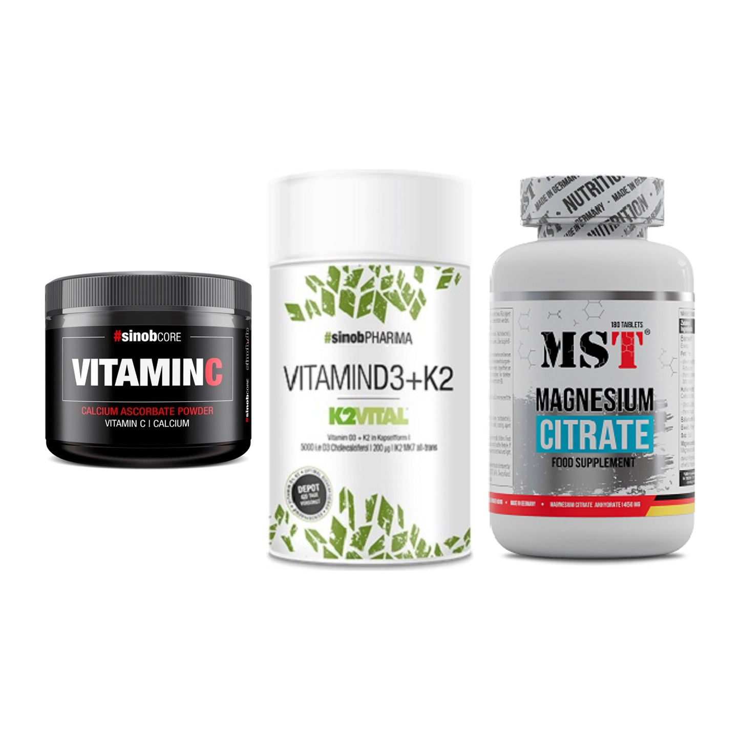 Calcium, Vitamin D & Magnesium: Sinob Vitamin C Calcium + 2 weitere – alle enthaltenen Artikel