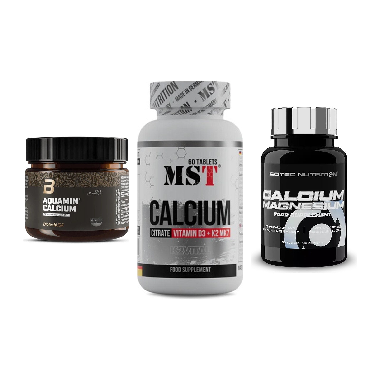 Calcium, Vitamin D & Magnesium: BioTech Aquamin Calcium + 2 weitere – alle enthaltenen Artikel