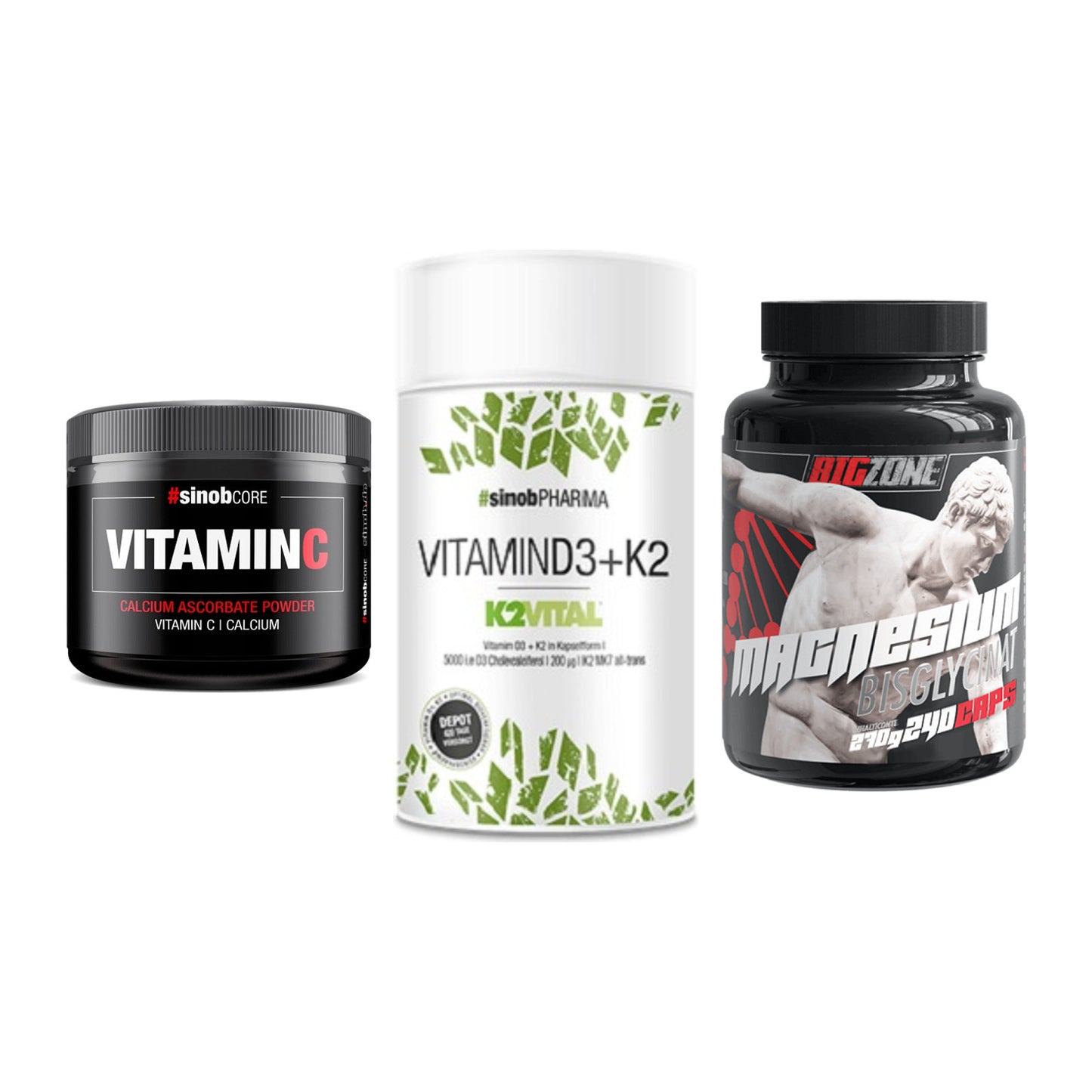 Calcium, Vitamin D & Magnesium: Sinob Vitamin C Calcium + 2 weitere – alle enthaltenen Artikel