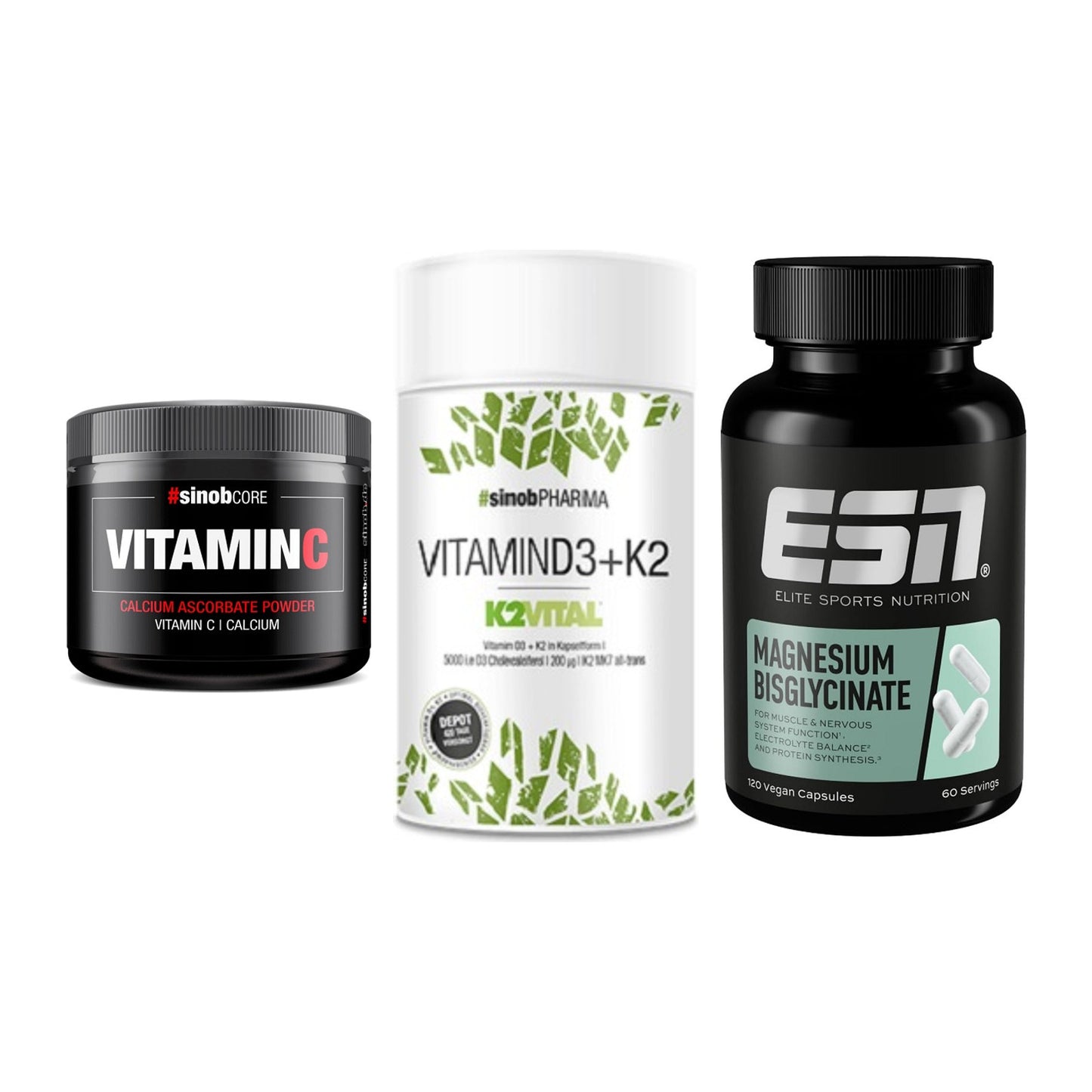 Calcium, Vitamin D & Magnesium: Sinob Vitamin C Calcium + 2 weitere – alle enthaltenen Artikel