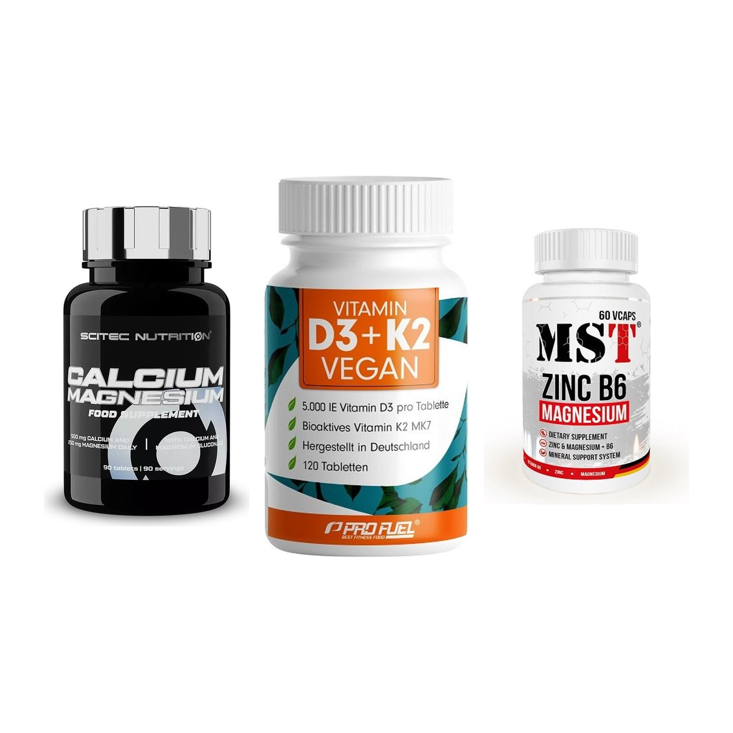 Calcium, Vitamin D & Magnesium: Scitec Calcium Magnesium + 2 weitere – alle enthaltenen Artikel