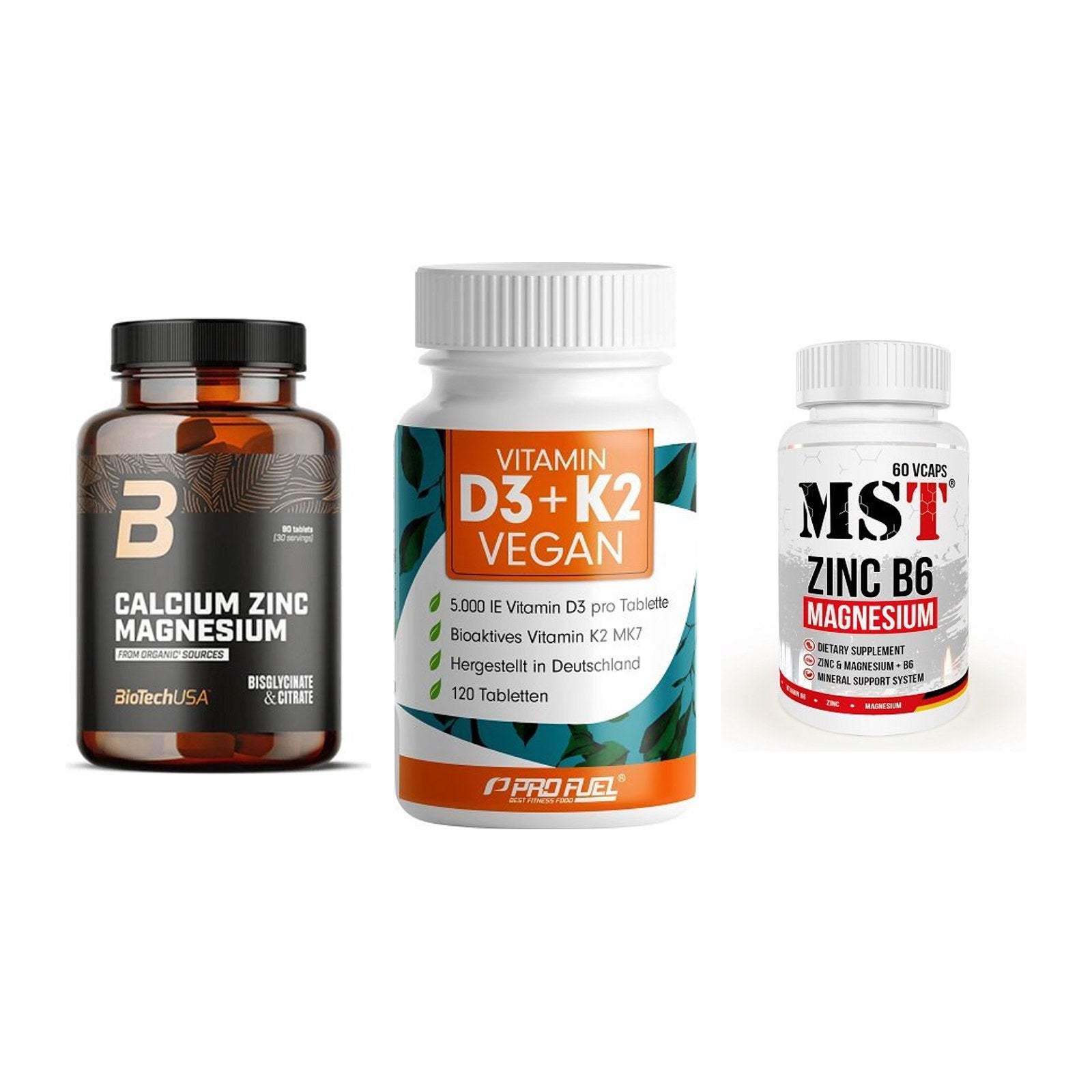 Calcium, Vitamin D & Magnesium: BioTech Calcium Zinc + 2 weitere – alle enthaltenen Artikel