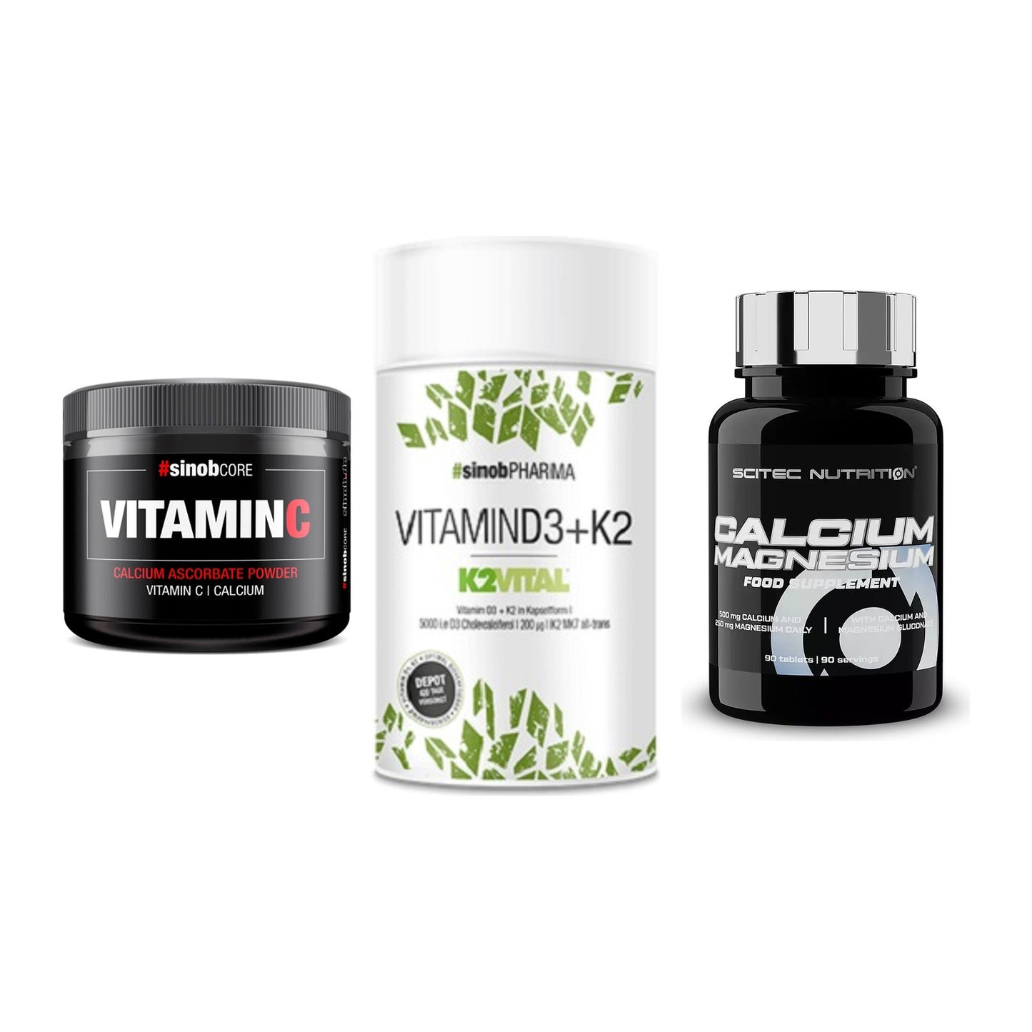 Calcium, Vitamin D & Magnesium: Sinob Vitamin C Calcium + 2 weitere – alle enthaltenen Artikel