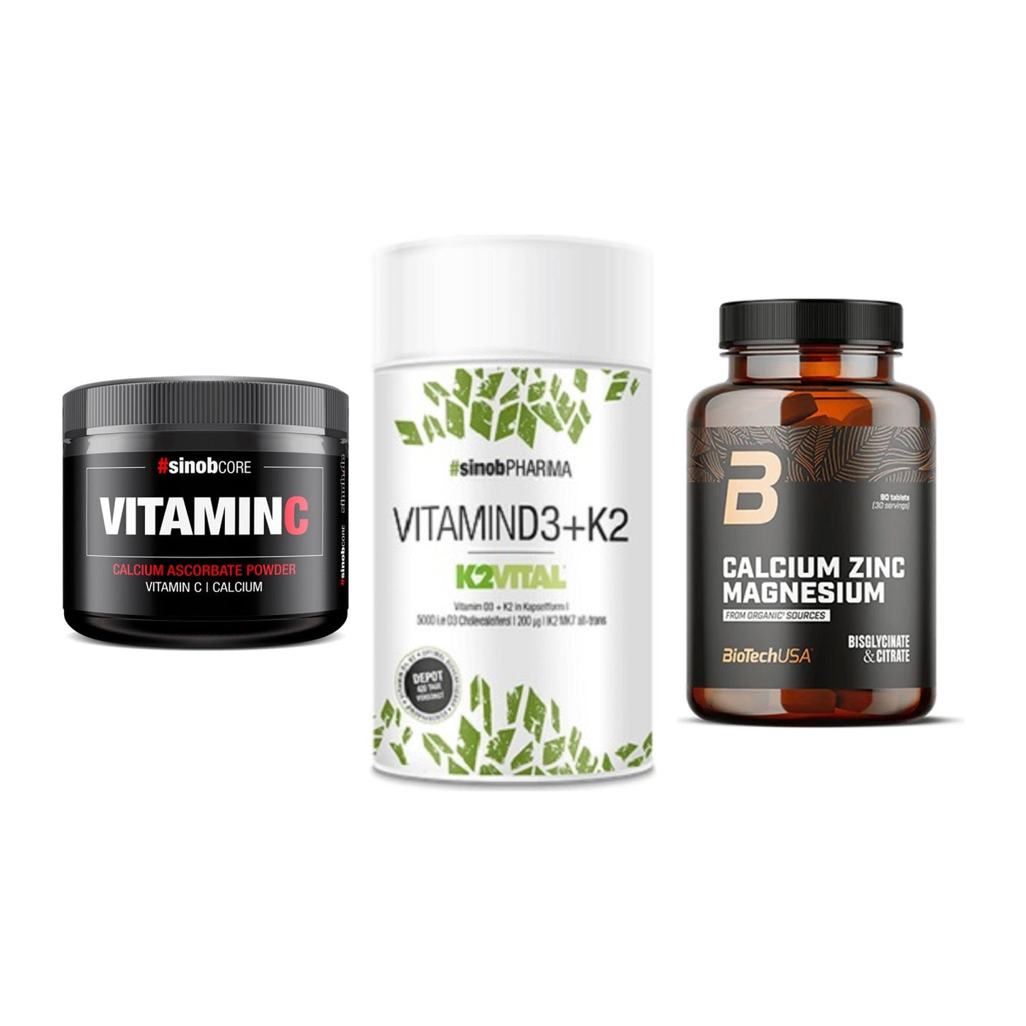 Calcium, Vitamin D & Magnesium: Sinob Vitamin C Calcium + 2 weitere – alle enthaltenen Artikel