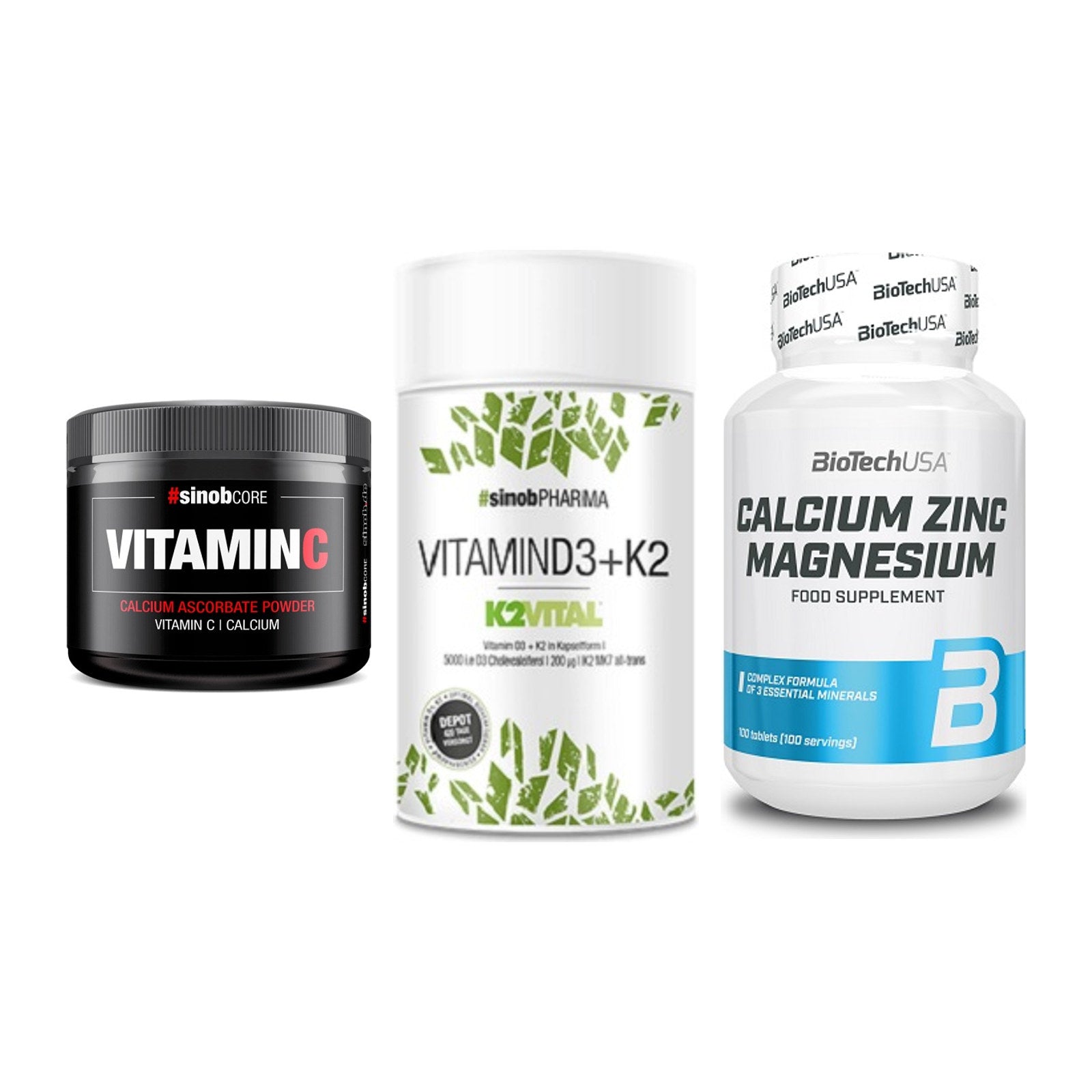 Calcium, Vitamin D & Magnesium: Sinob Vitamin C Calcium + 2 weitere – alle enthaltenen Artikel