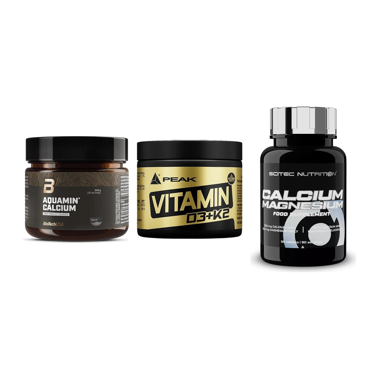 Calcium, Vitamin D & Magnesium: BioTech Aquamin Calcium + 2 weitere – alle enthaltenen Artikel