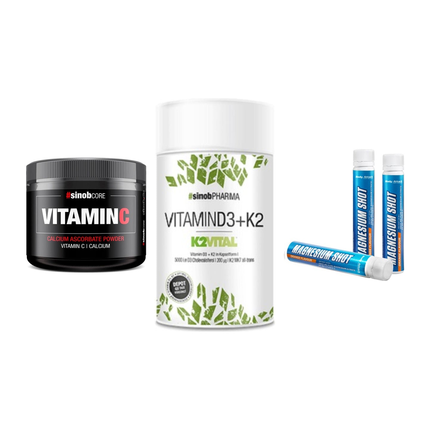 Calcium, Vitamin D & Magnesium: Sinob Vitamin C Calcium + 2 weitere – alle enthaltenen Artikel