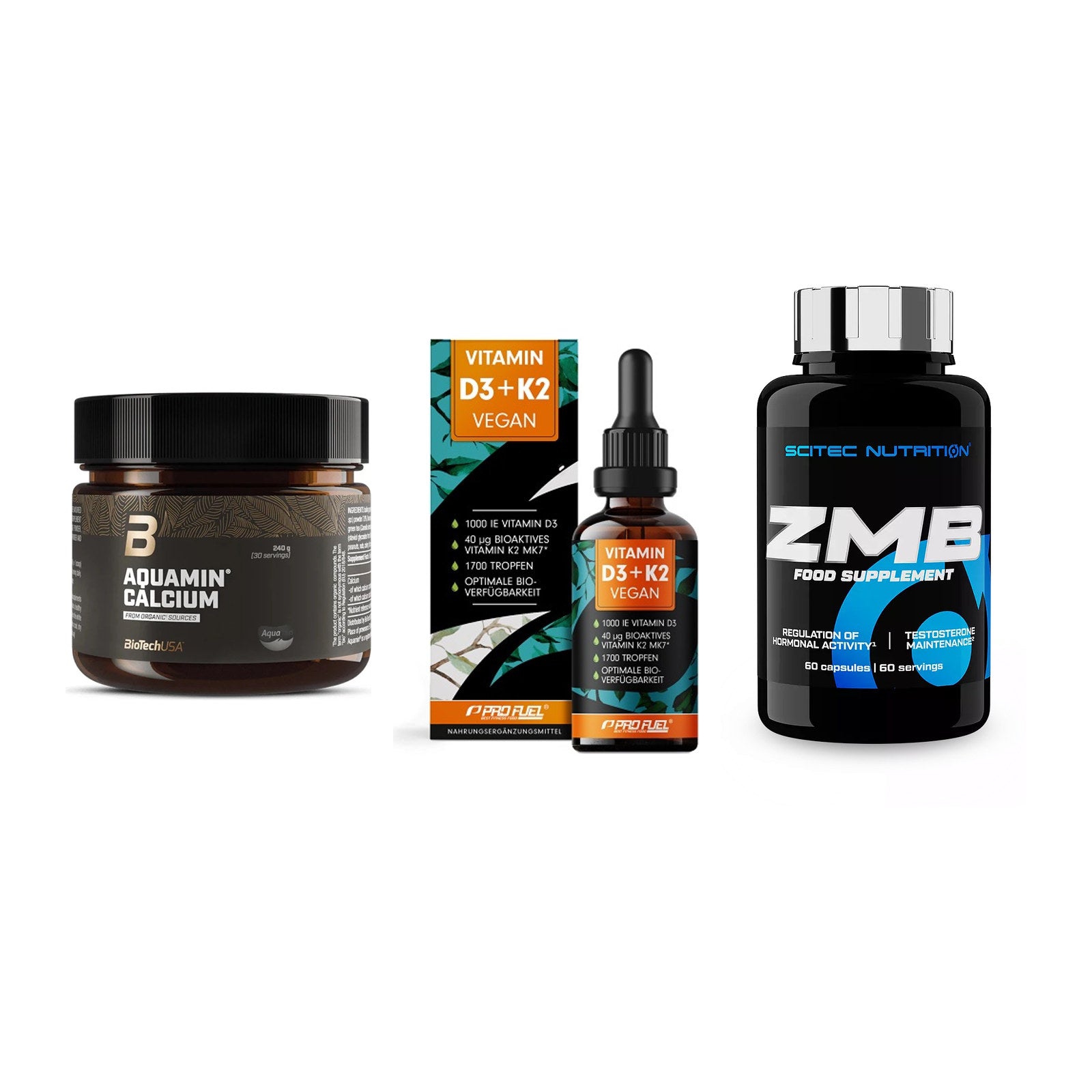 Calcium, Vitamin D & Magnesium: BioTech Aquamin Calcium + 2 weitere – alle enthaltenen Artikel