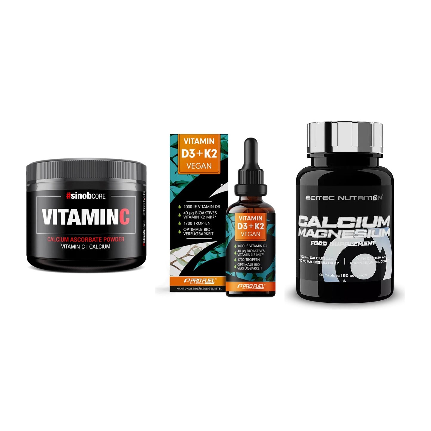 Calcium, Vitamin D & Magnesium: Sinob Vitamin C Calcium + 2 weitere – alle enthaltenen Artikel