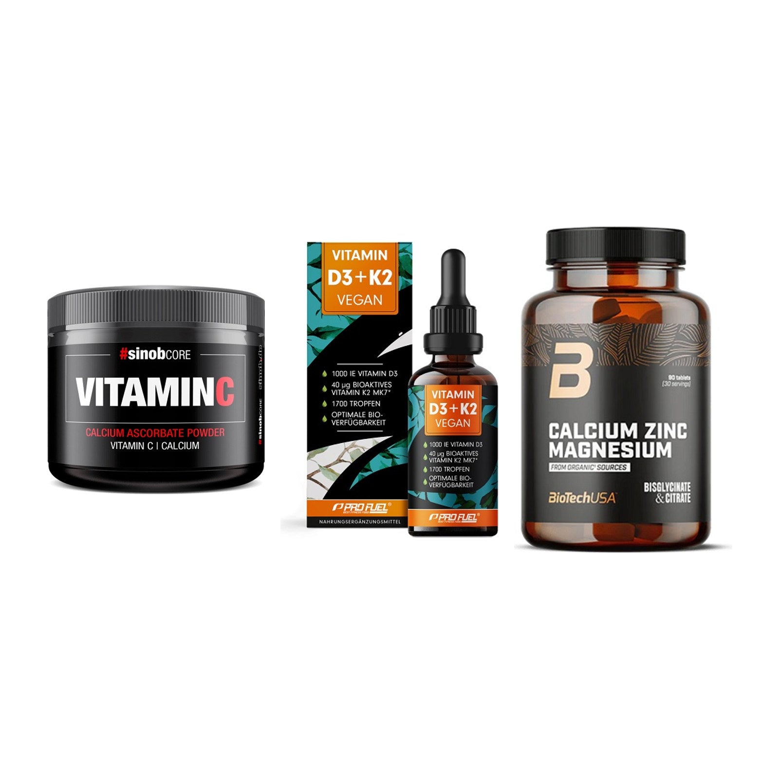 Calcium, Vitamin D & Magnesium: Sinob Vitamin C Calcium + 2 weitere – alle enthaltenen Artikel