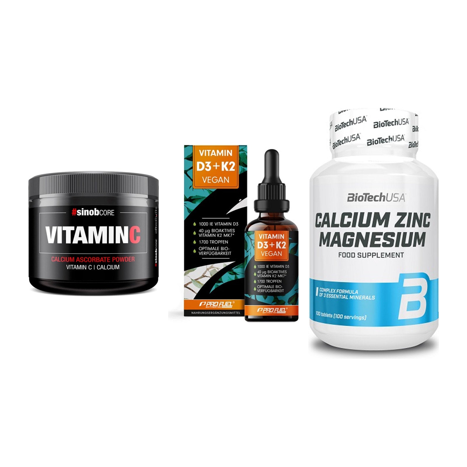 Calcium, Vitamin D & Magnesium: Sinob Vitamin C Calcium + 2 weitere – alle enthaltenen Artikel