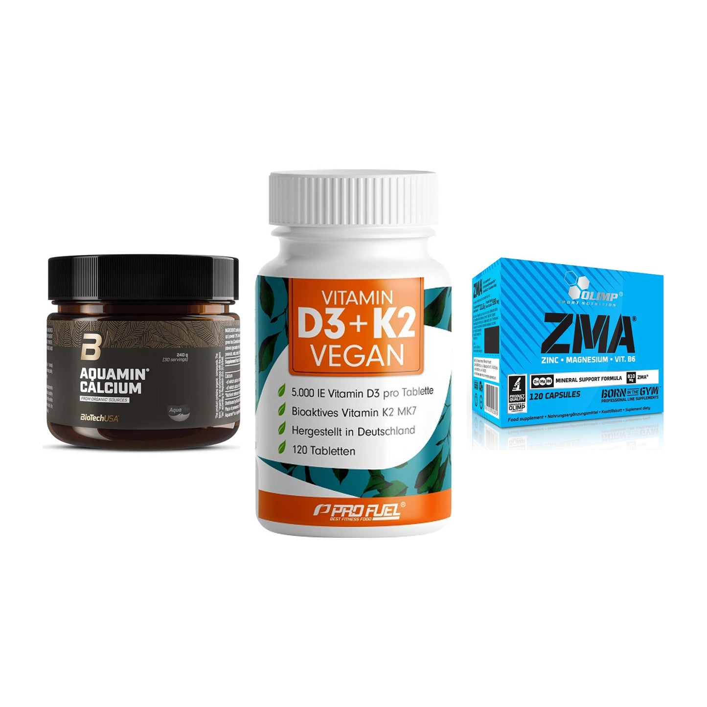 Calcium, Vitamin D & Magnesium: BioTech Aquamin Calcium + 2 weitere – alle enthaltenen Artikel