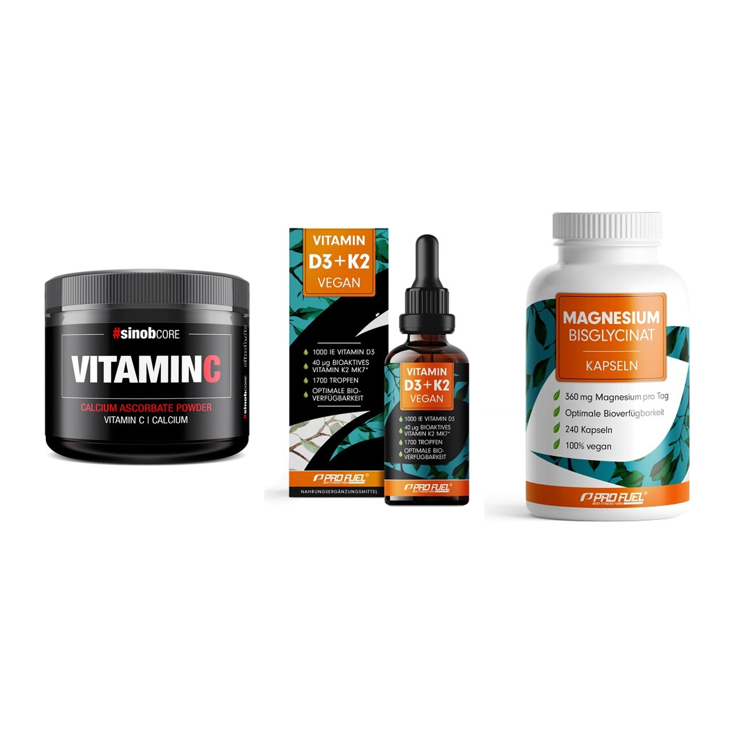 Calcium, Vitamin D & Magnesium: Sinob Vitamin C Calcium + 2 weitere – alle enthaltenen Artikel