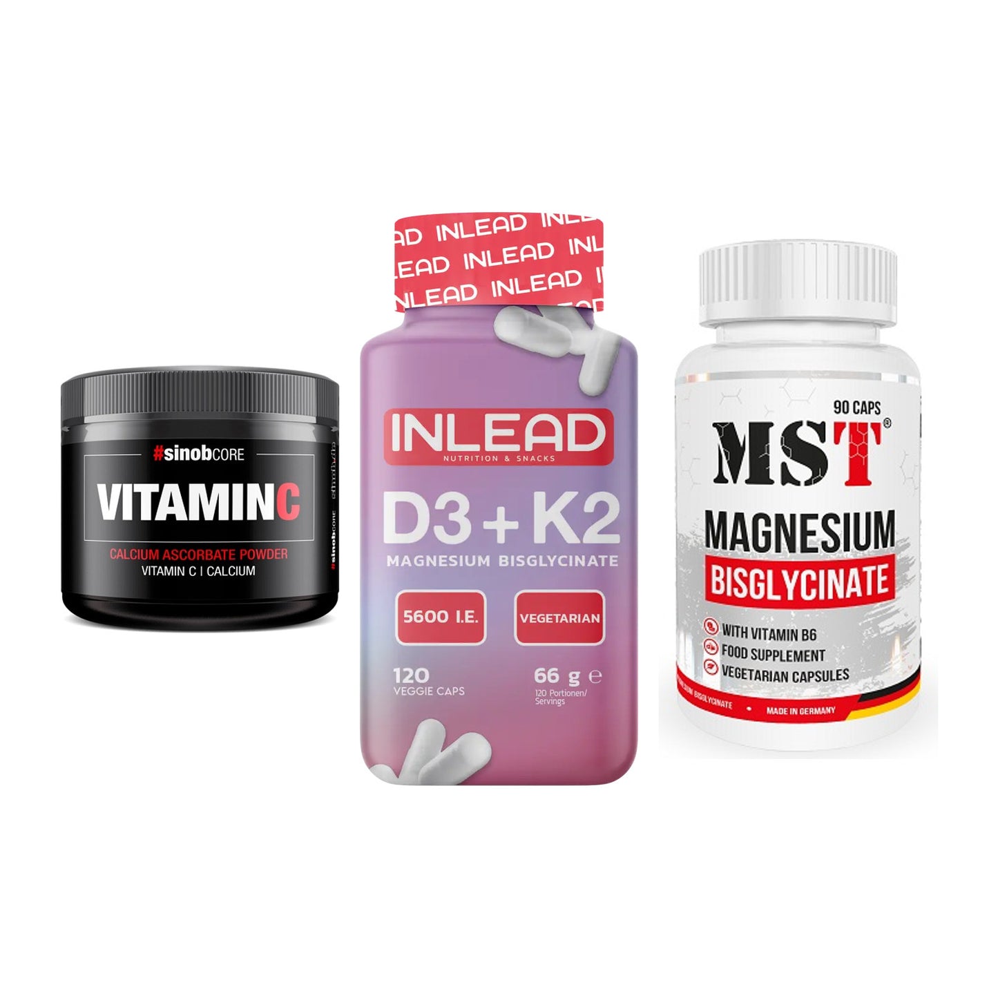 Calcium, Vitamin D & Magnesium: Sinob Vitamin C Calcium + 2 weitere – alle enthaltenen Artikel
