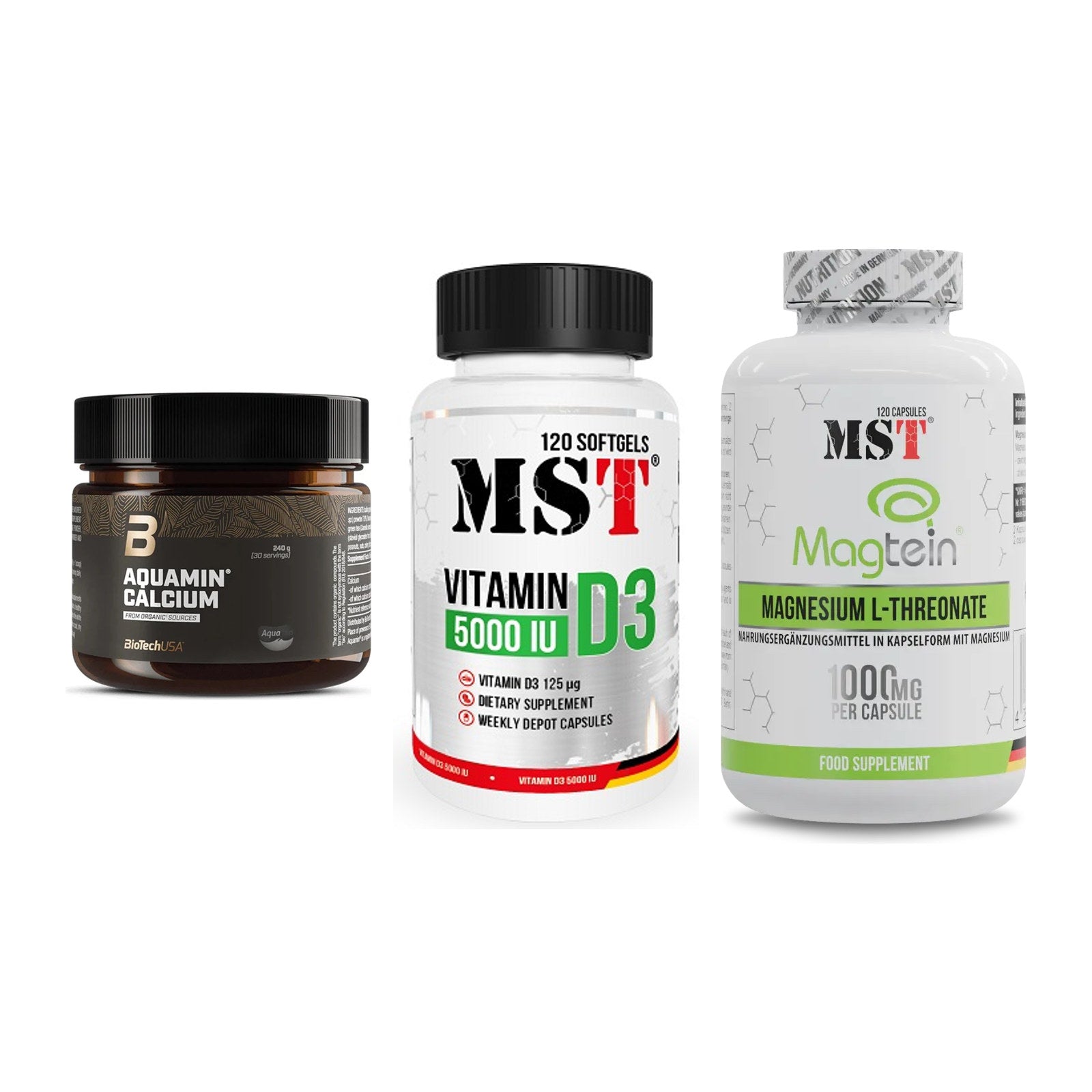 Calcium, Vitamin D & Magnesium: BioTech Aquamin Calcium + 2 weitere – alle enthaltenen Artikel