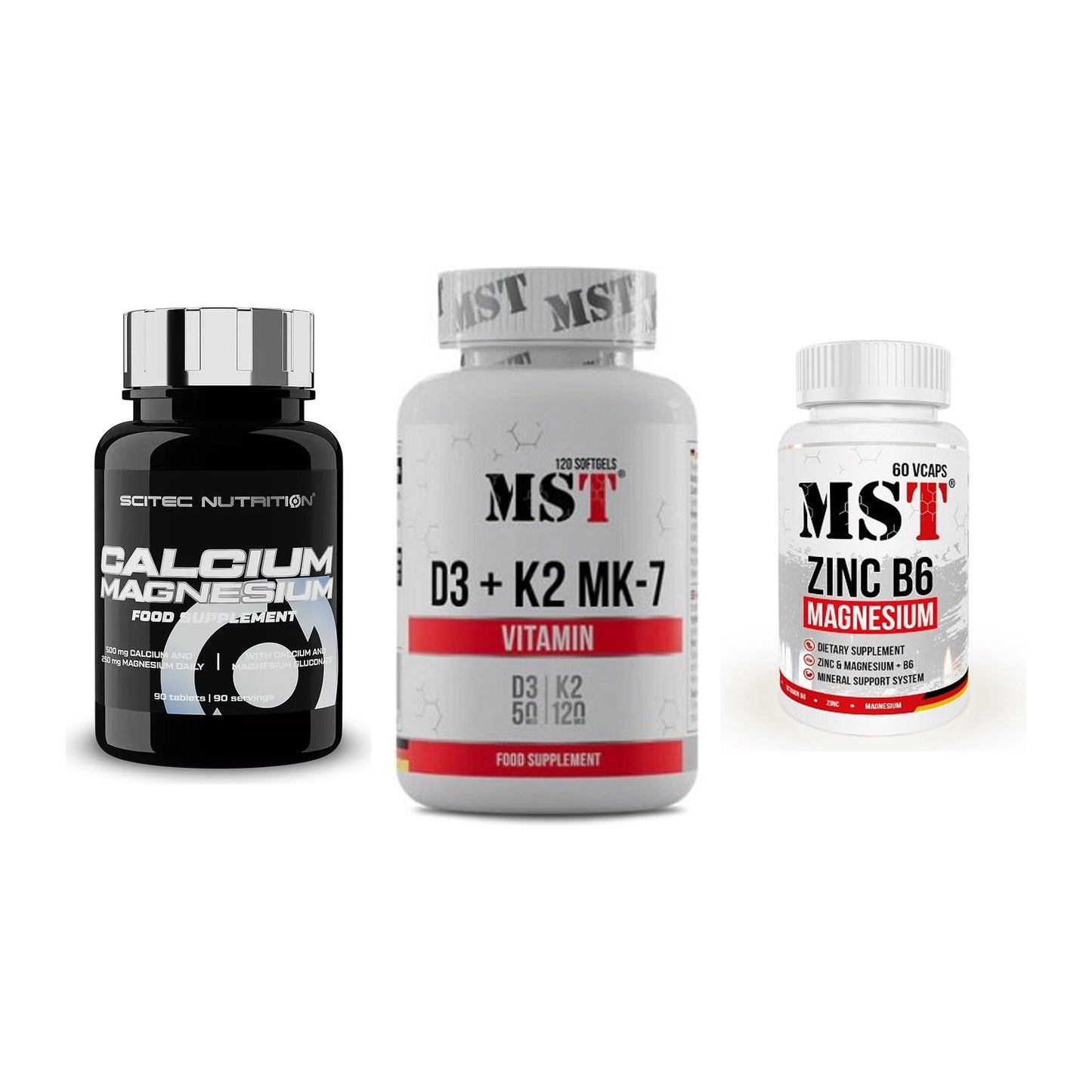Calcium, Vitamin D & Magnesium: Scitec Calcium Magnesium + 2 weitere – alle enthaltenen Artikel
