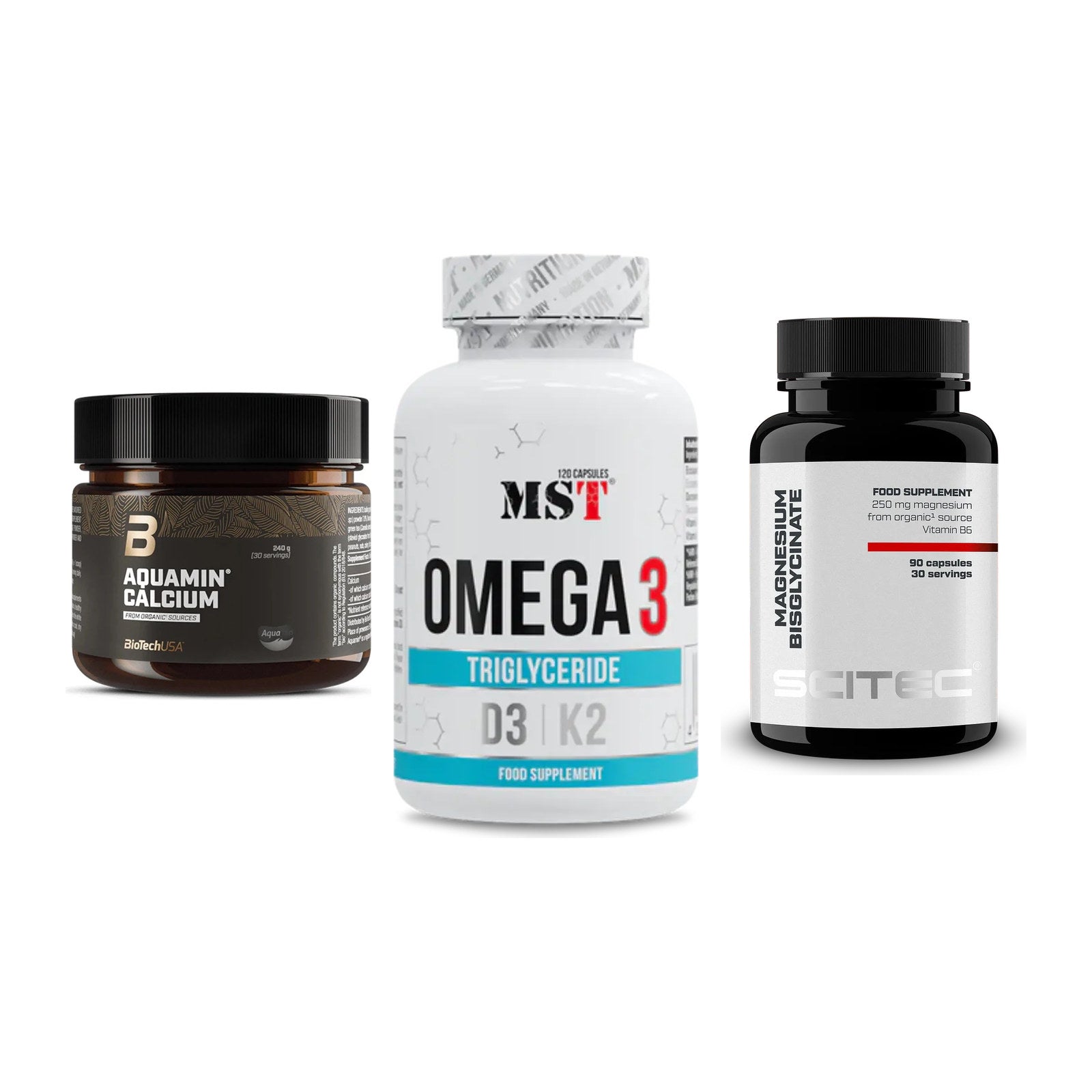 Calcium, Vitamin D & Magnesium: BioTech Aquamin Calcium + 2 weitere – alle enthaltenen Artikel