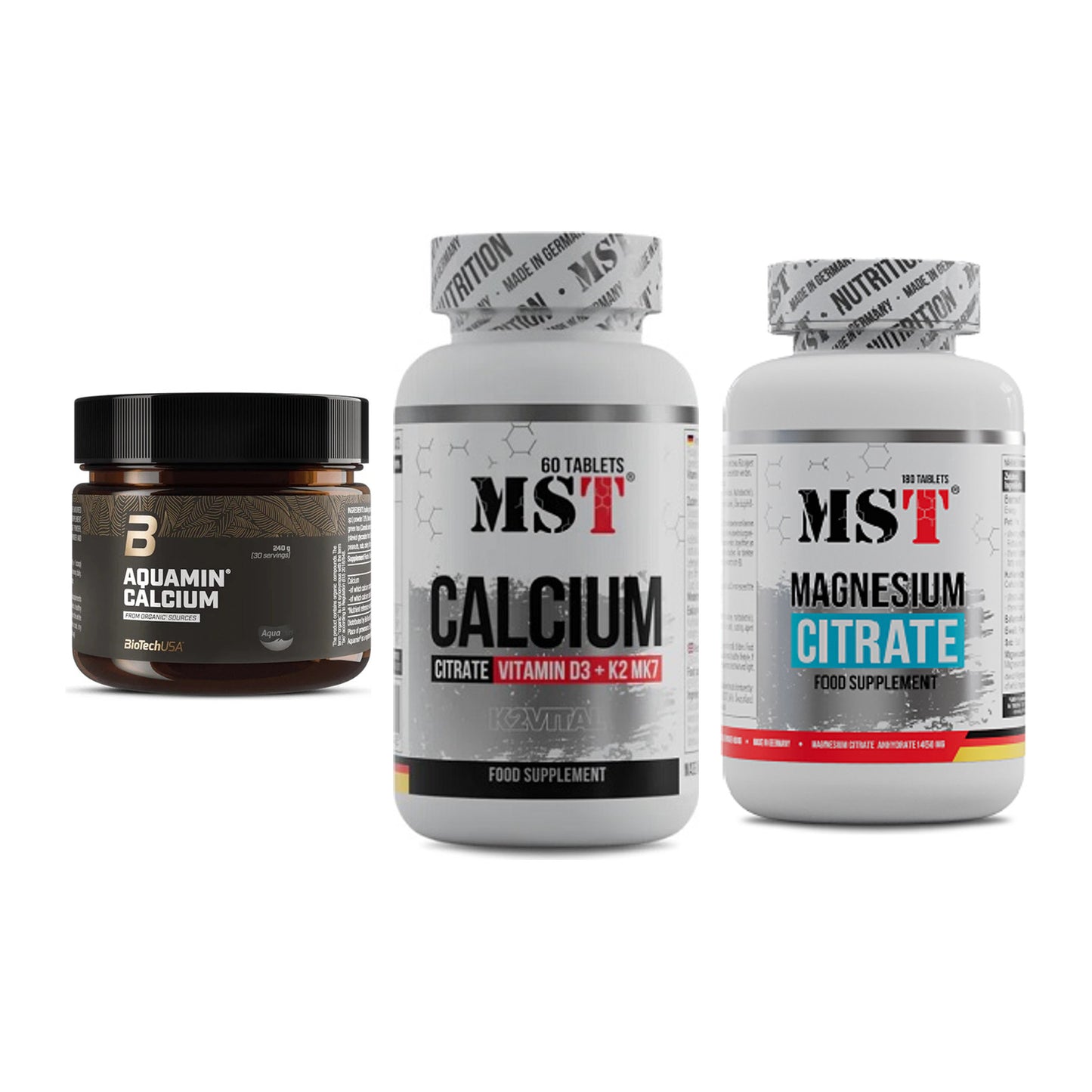 Calcium, Vitamin D & Magnesium: BioTech Aquamin Calcium + 2 weitere – alle enthaltenen Artikel