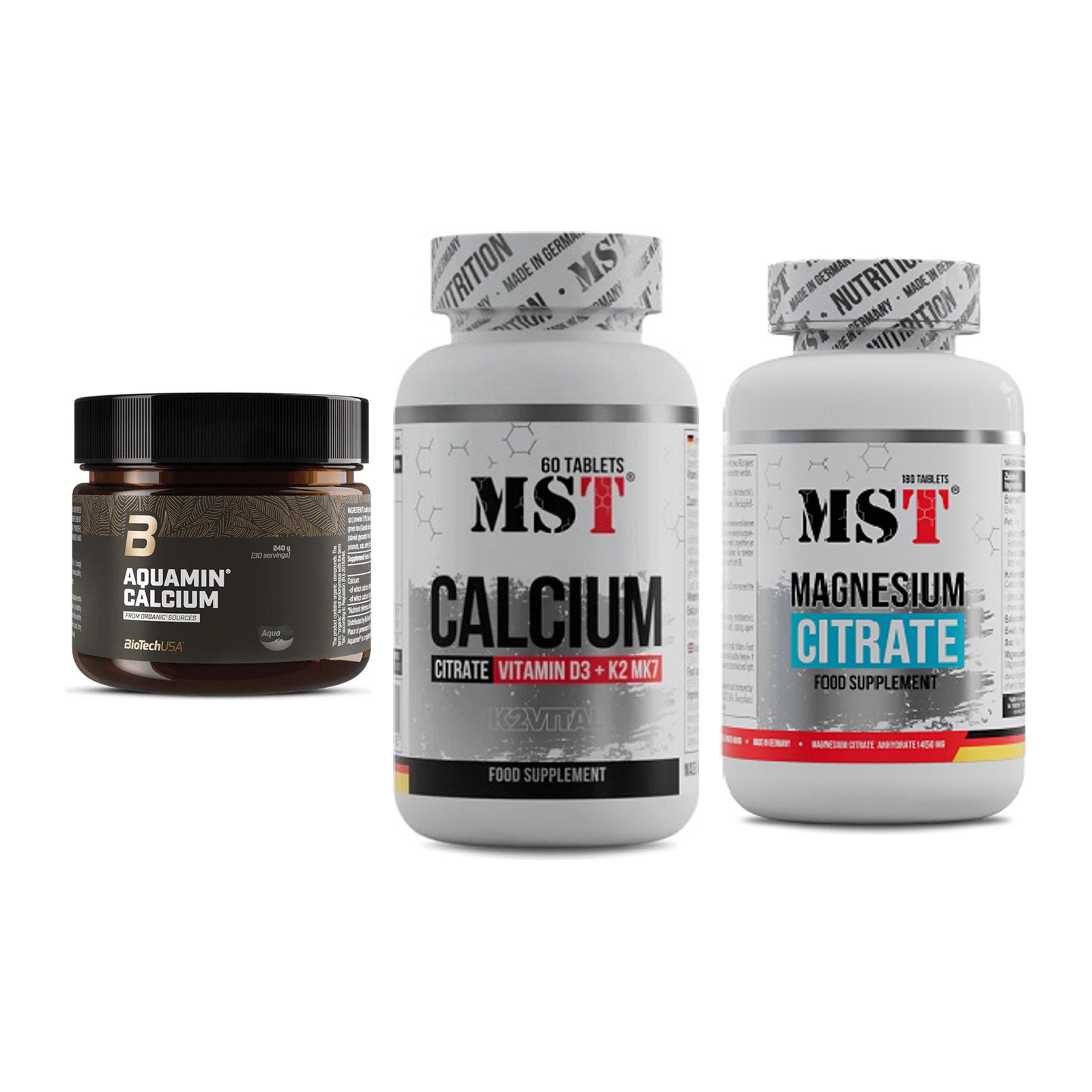 Calcium, Vitamin D & Magnesium: BioTech Aquamin Calcium + 2 weitere – alle enthaltenen Artikel