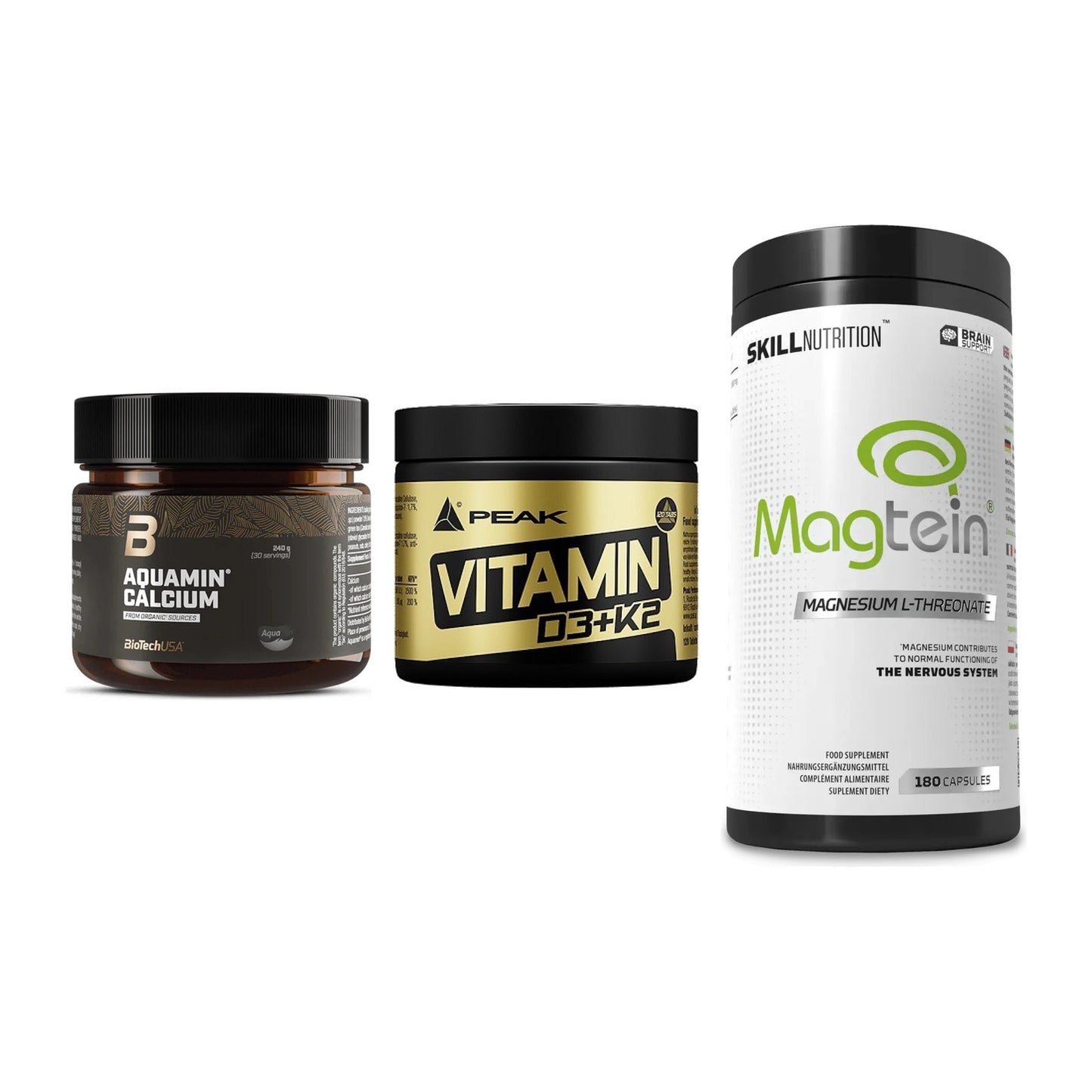 Calcium, Vitamin D & Magnesium: BioTech Aquamin Calcium + 2 weitere – alle enthaltenen Artikel