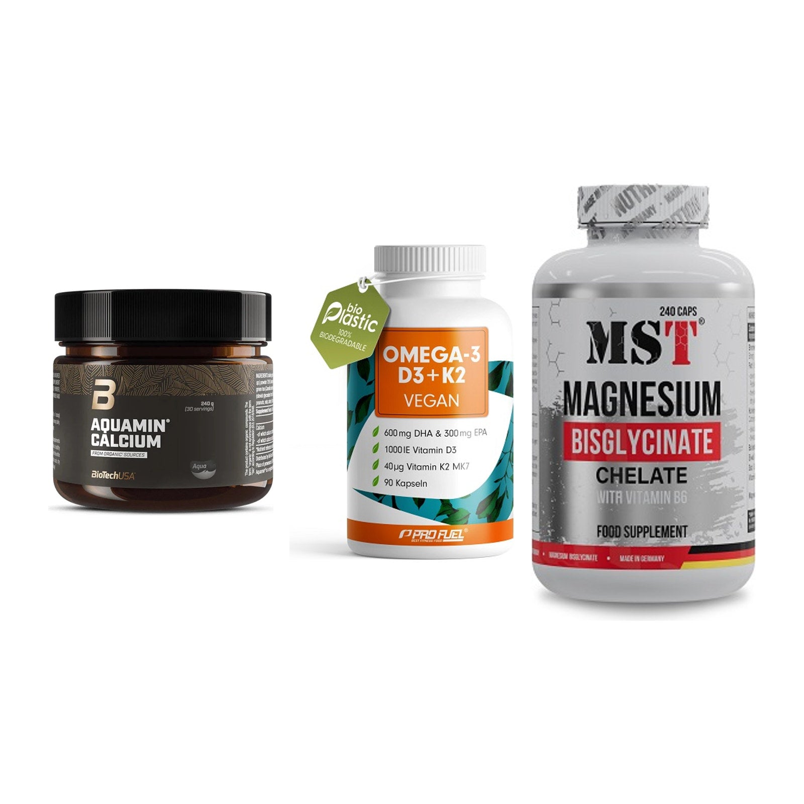 Calcium, Vitamin D & Magnesium: BioTech Aquamin Calcium + 2 weitere – alle enthaltenen Artikel