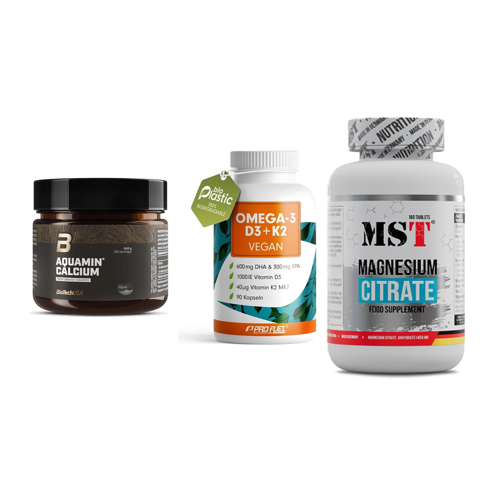 Calcium, Vitamin D & Magnesium: BioTech Aquamin Calcium + 2 weitere – alle enthaltenen Artikel