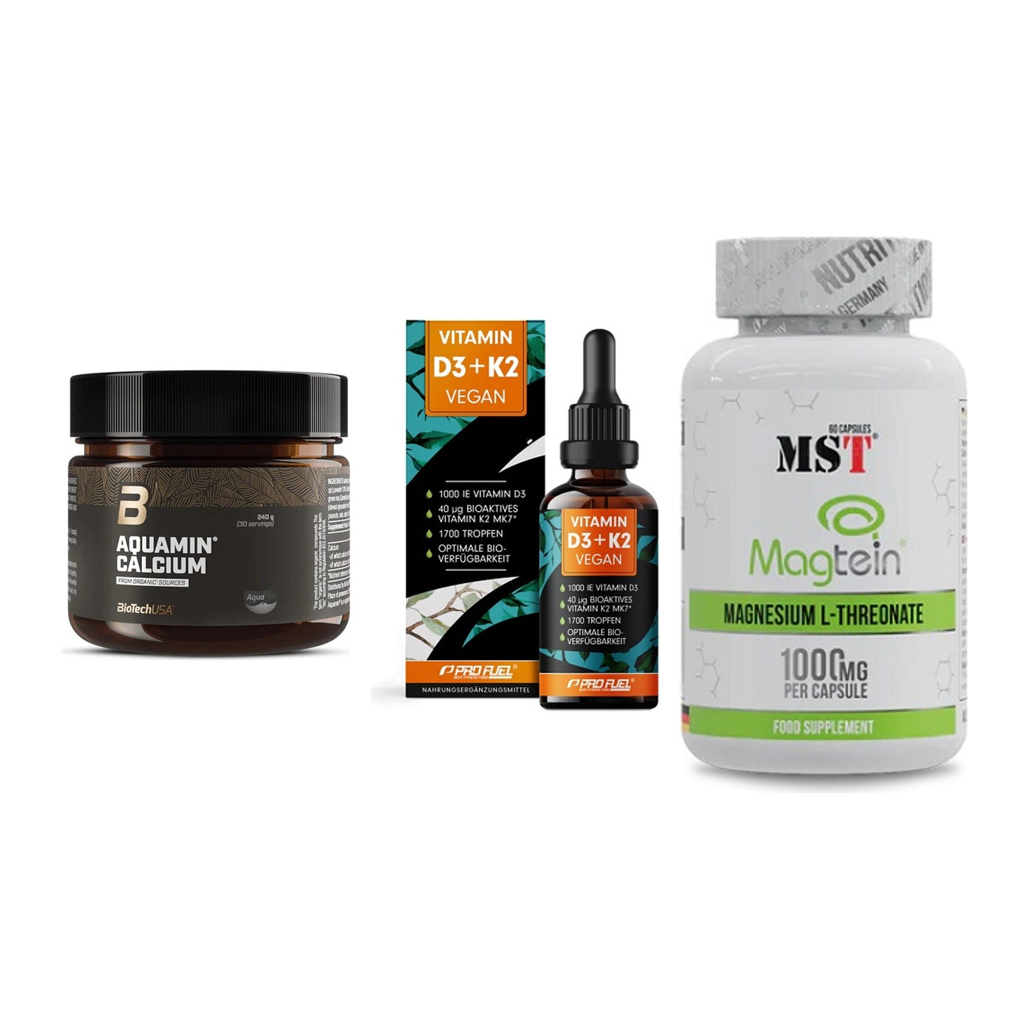Calcium, Vitamin D & Magnesium: BioTech Aquamin Calcium + 2 weitere – alle enthaltenen Artikel
