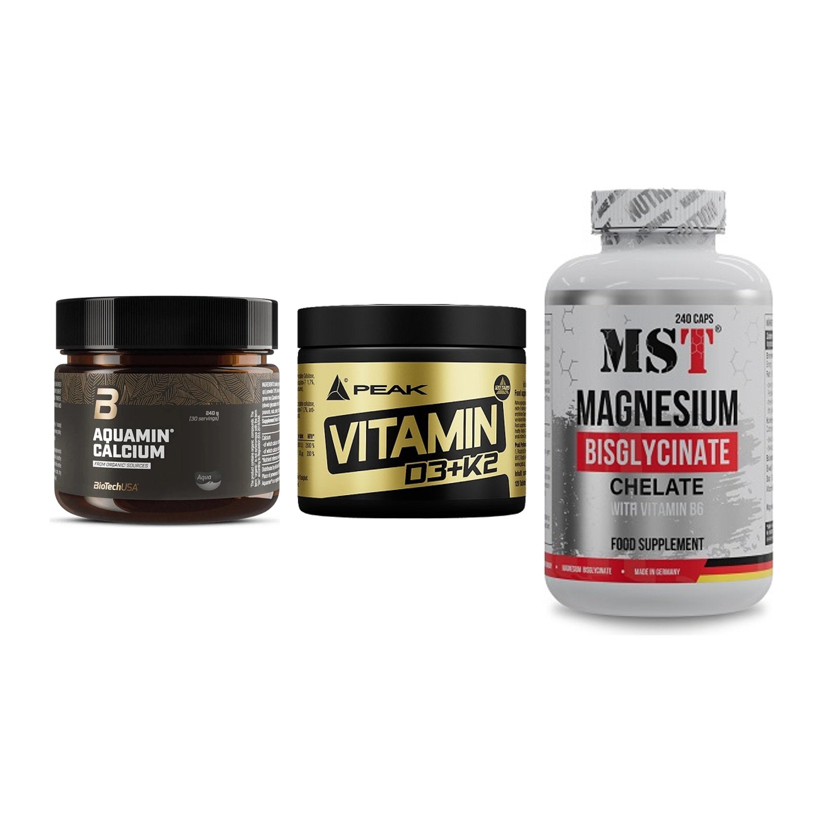 Calcium, Vitamin D & Magnesium: BioTech Aquamin Calcium + 2 weitere – alle enthaltenen Artikel