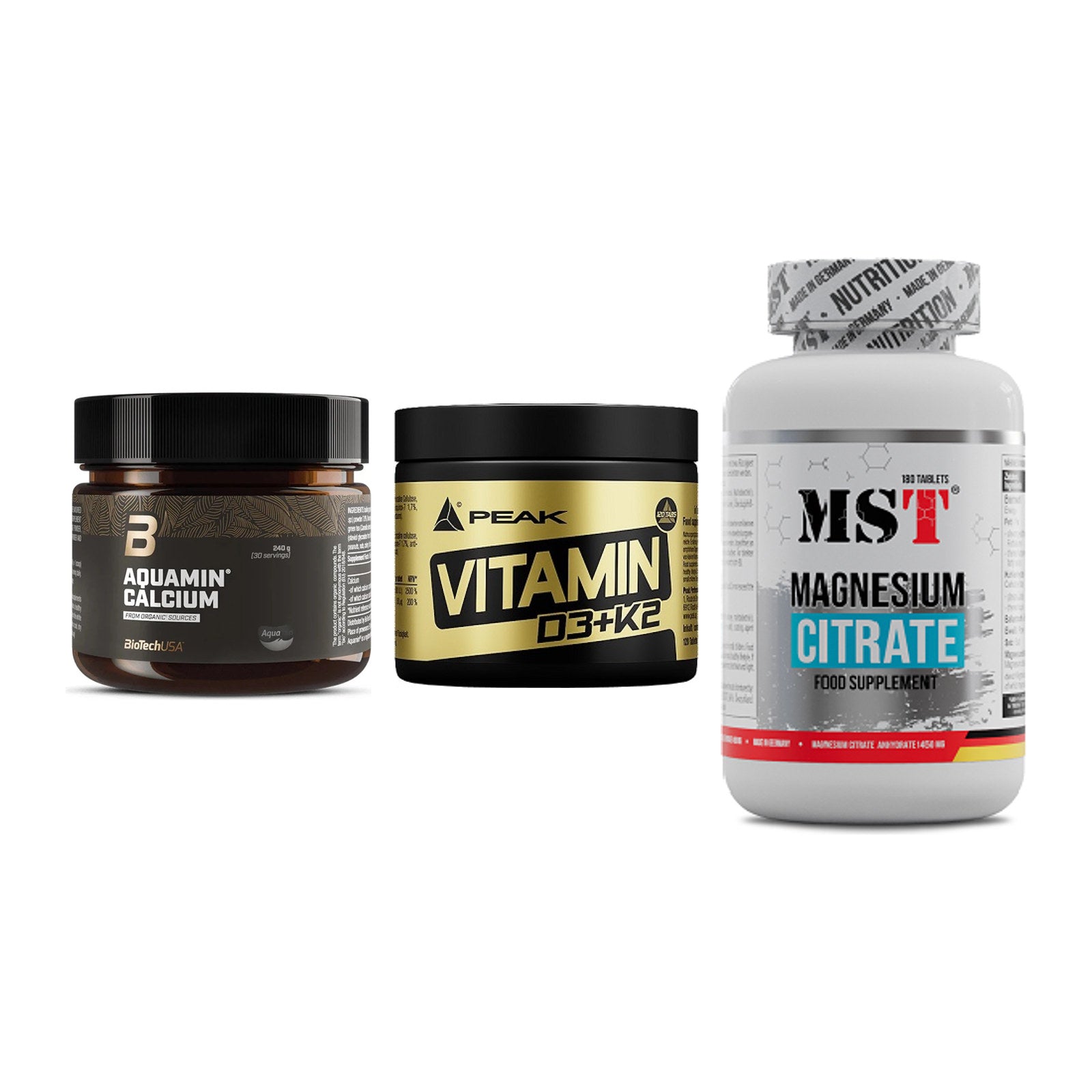 Calcium, Vitamin D & Magnesium: BioTech Aquamin Calcium + 2 weitere – alle enthaltenen Artikel