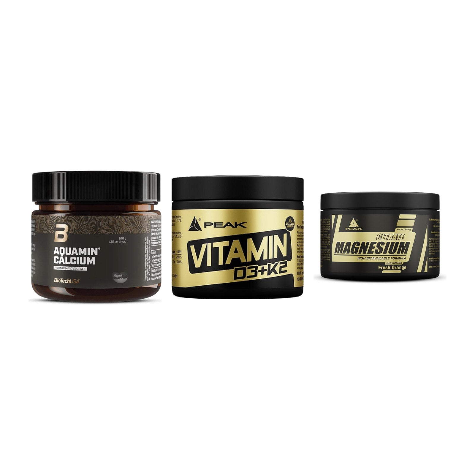Calcium, Vitamin D & Magnesium: BioTech Aquamin Calcium + 2 weitere – alle enthaltenen Artikel