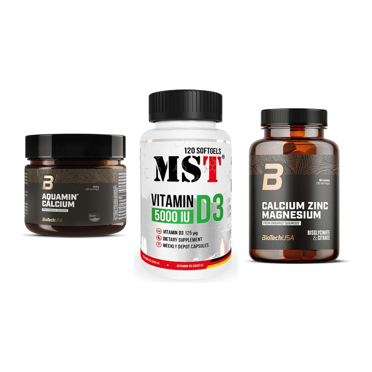 Calcium, Vitamin D & Magnesium: BioTech Aquamin Calcium + 2 weitere – alle enthaltenen Artikel