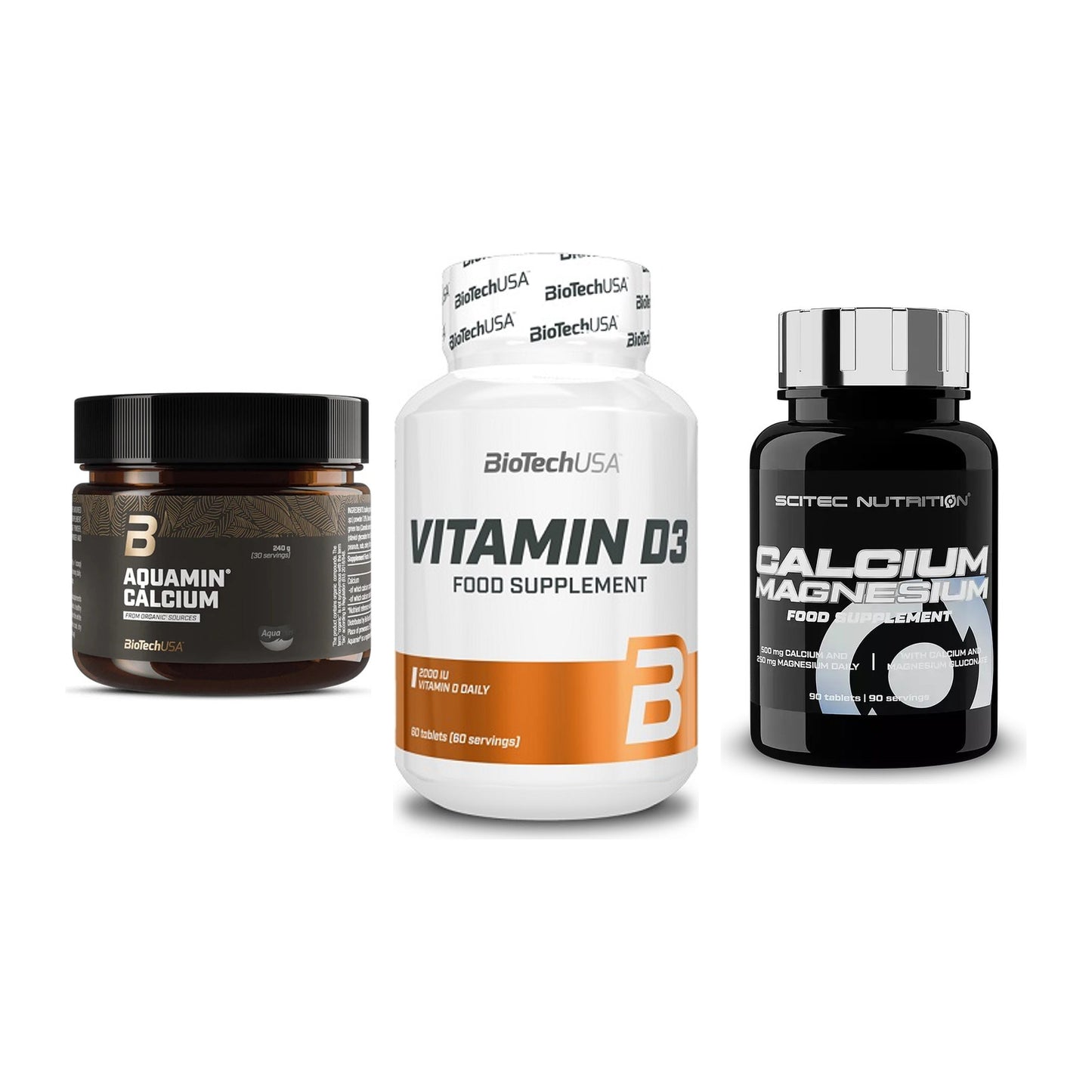 Calcium, Vitamin D & Magnesium: BioTech Aquamin Calcium + 2 weitere – alle enthaltenen Artikel