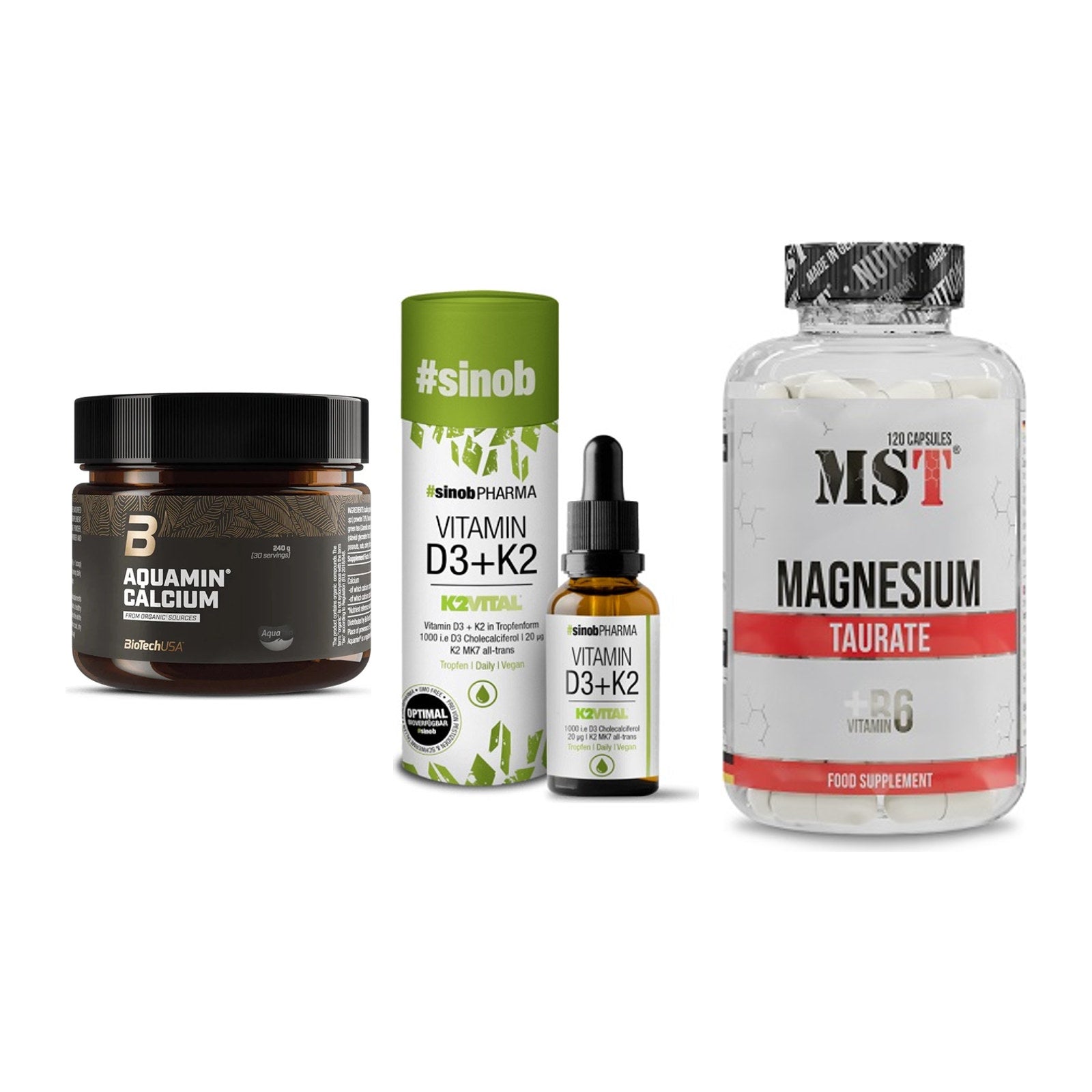 Calcium, Vitamin D & Magnesium: BioTech Aquamin Calcium + 2 weitere – alle enthaltenen Artikel