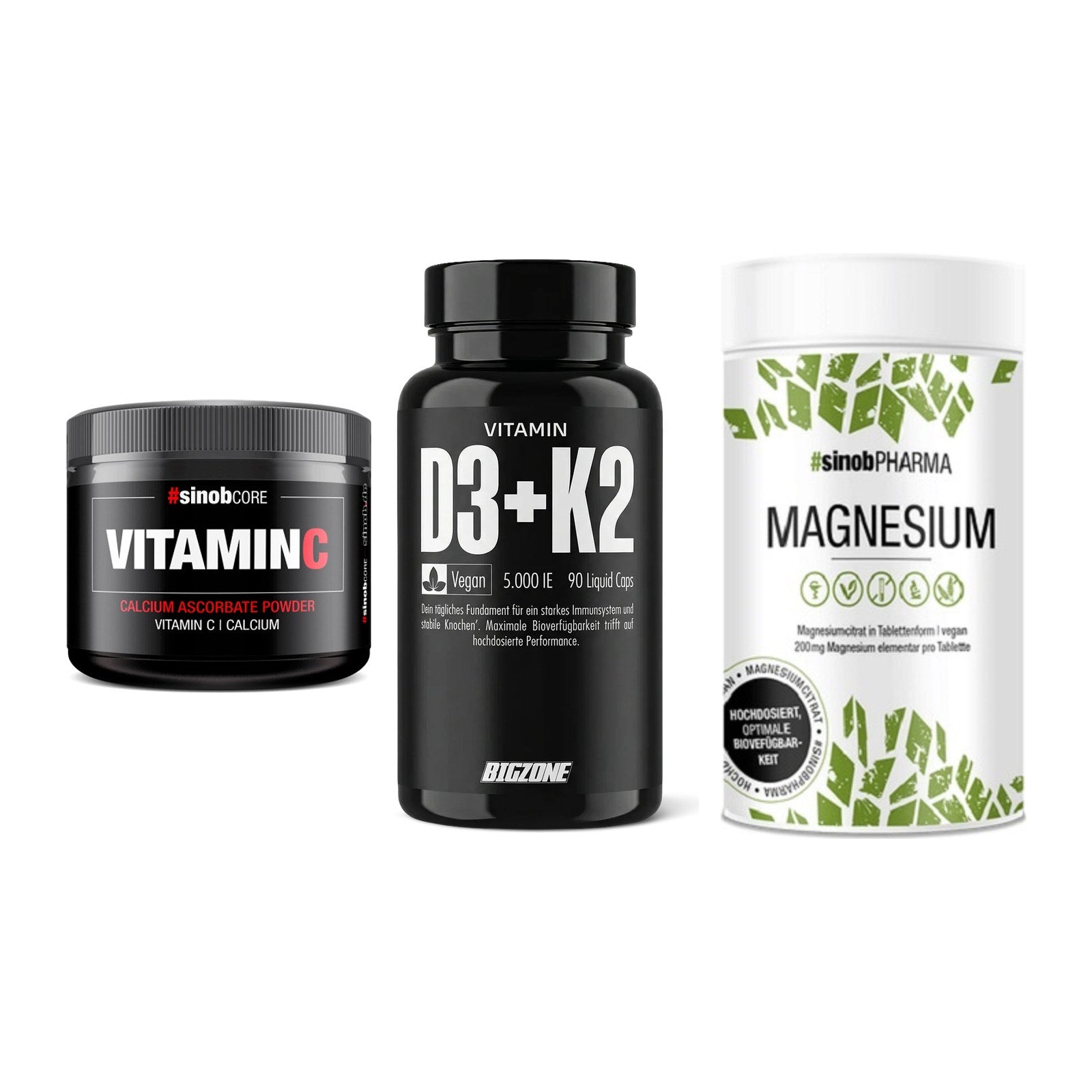 Calcium, Vitamin D & Magnesium: Sinob Vitamin C Calcium + 2 weitere – alle enthaltenen Artikel
