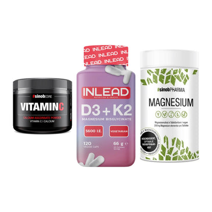 Calcium, Vitamin D & Magnesium: Sinob Vitamin C Calcium + 2 weitere – alle enthaltenen Artikel