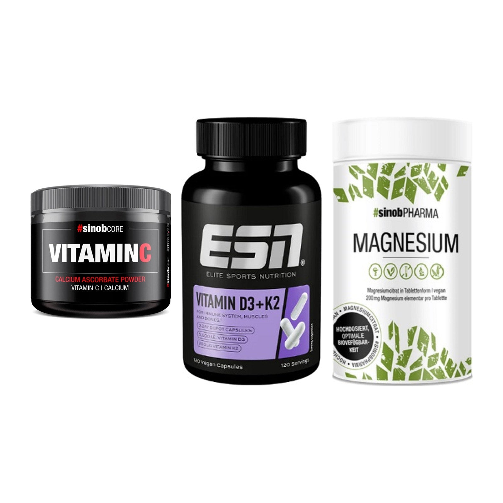 Calcium, Vitamin D & Magnesium: Sinob Vitamin C Calcium + 2 weitere – alle enthaltenen Artikel