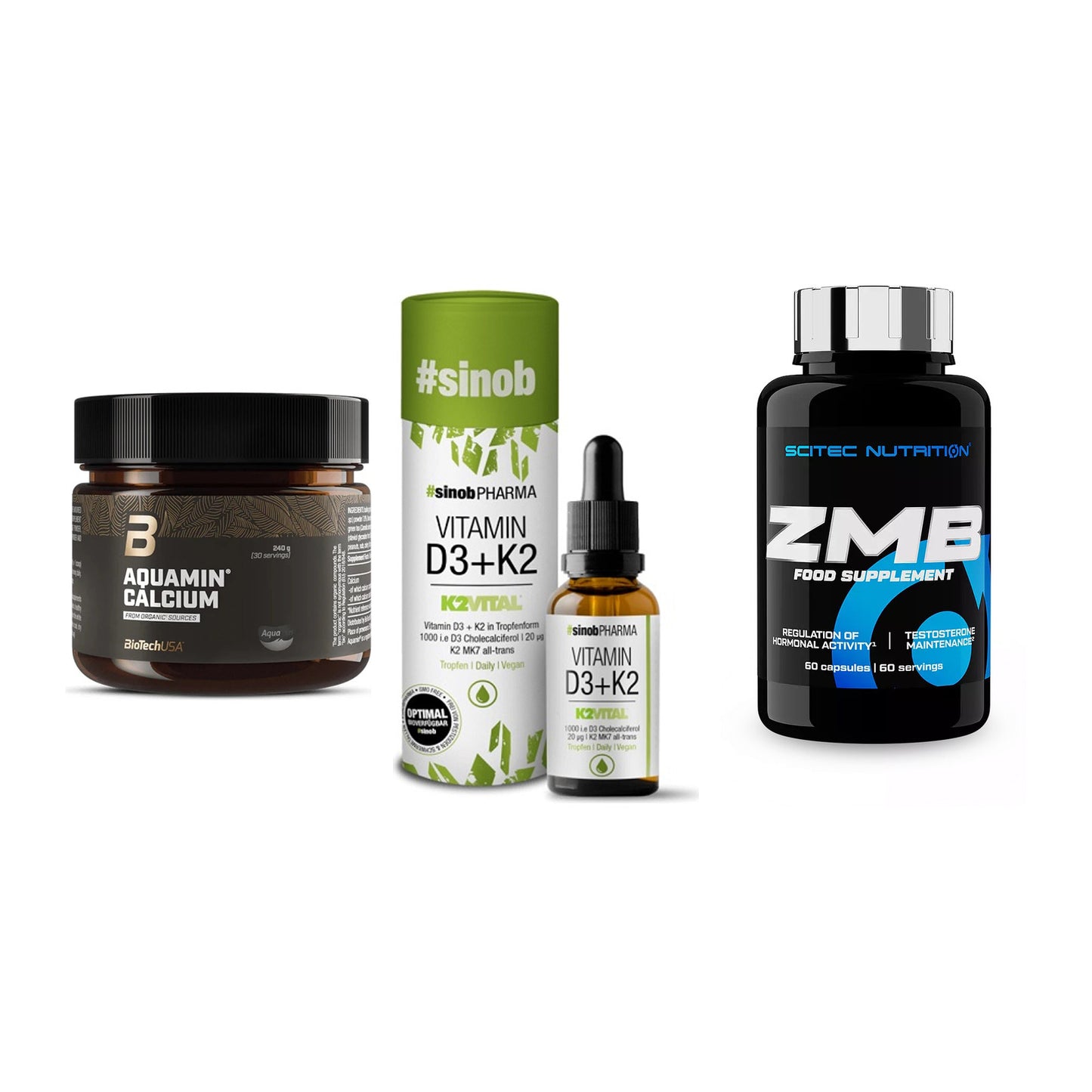 Calcium, Vitamin D & Magnesium: BioTech Aquamin Calcium + 2 weitere – alle enthaltenen Artikel