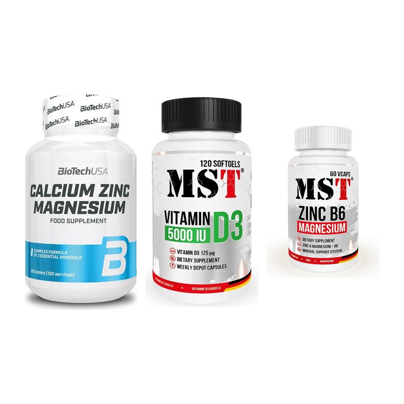 Calcium, Vitamin D & Magnesium: BioTech Calcium Zinc + 2 weitere – alle enthaltenen Artikel