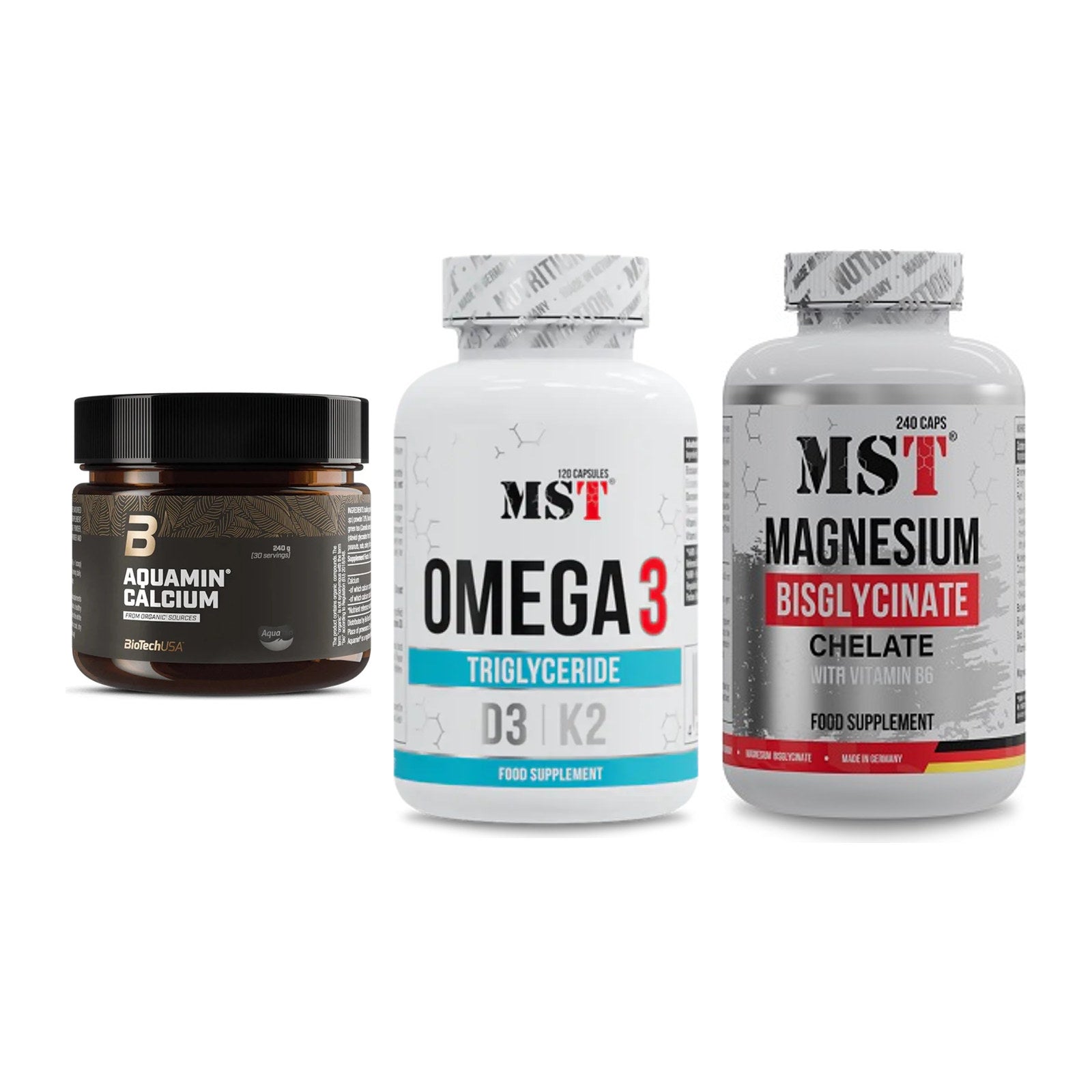 Calcium, Vitamin D & Magnesium: BioTech Aquamin Calcium + 2 weitere – alle enthaltenen Artikel