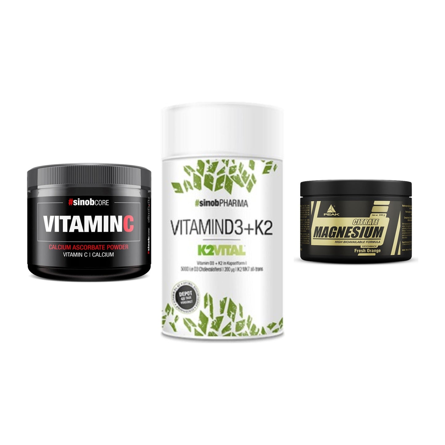 Calcium, Vitamin D & Magnesium: Sinob Vitamin C Calcium + 2 weitere – alle enthaltenen Artikel
