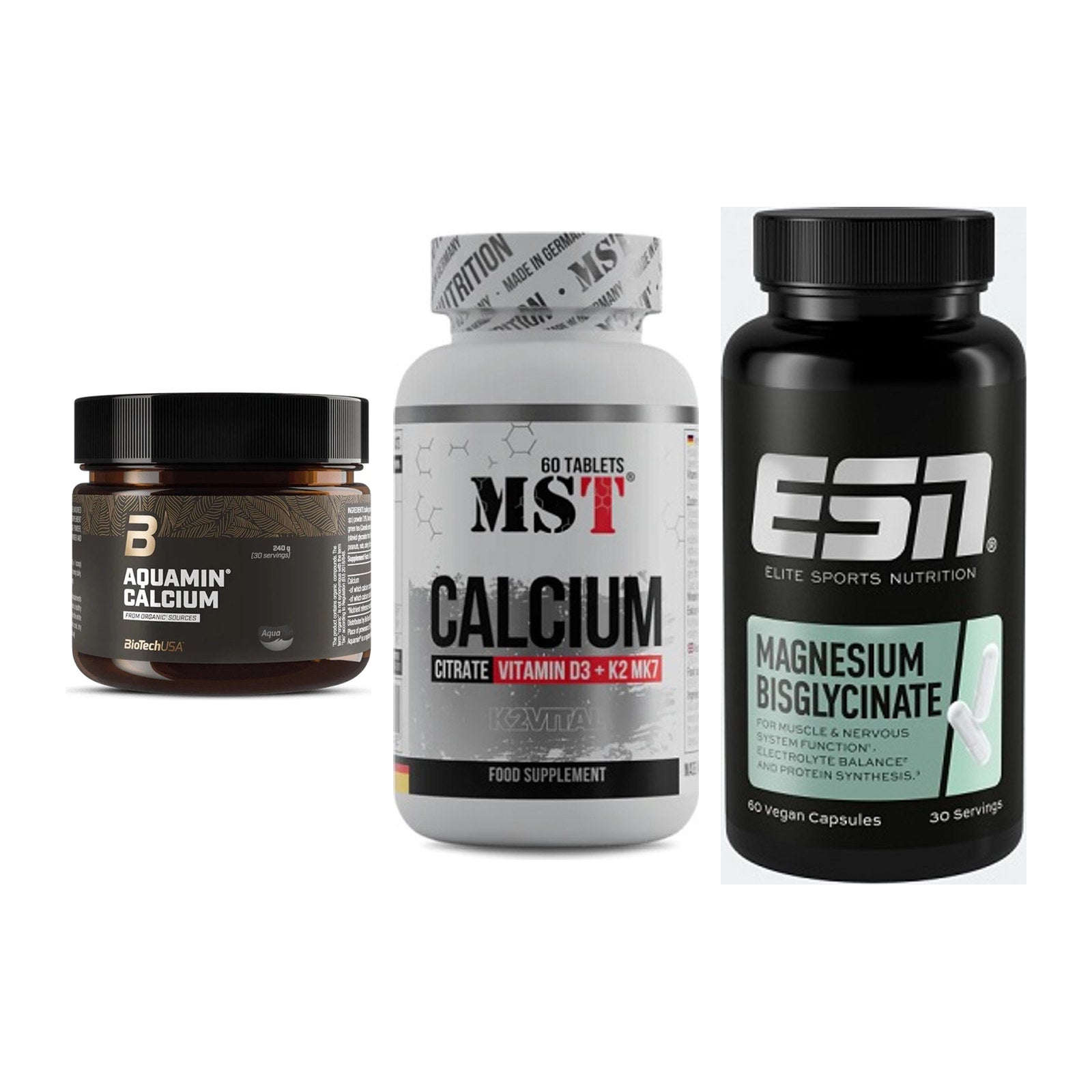 Calcium, Vitamin D & Magnesium: BioTech Aquamin Calcium + 2 weitere – alle enthaltenen Artikel