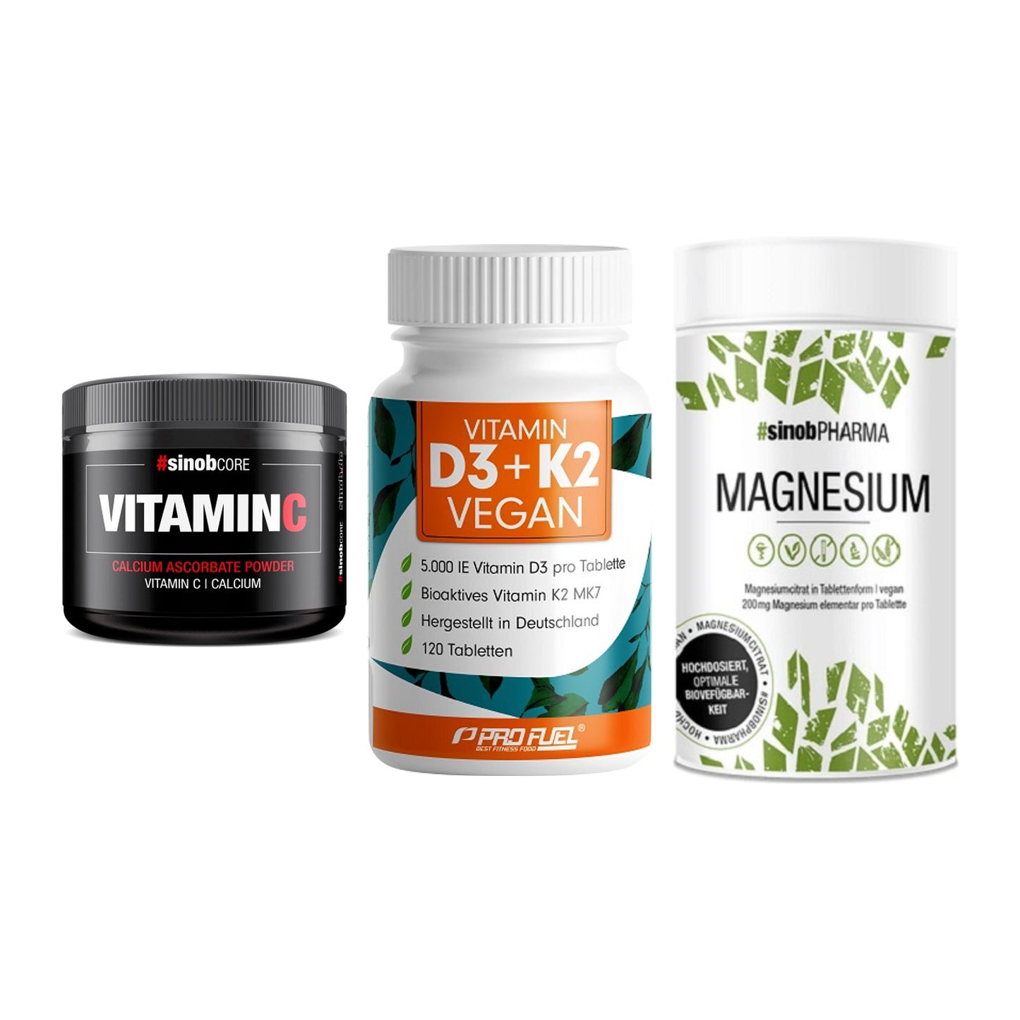 Calcium, Vitamin D & Magnesium: Sinob Vitamin C Calcium + 2 weitere – alle enthaltenen Artikel
