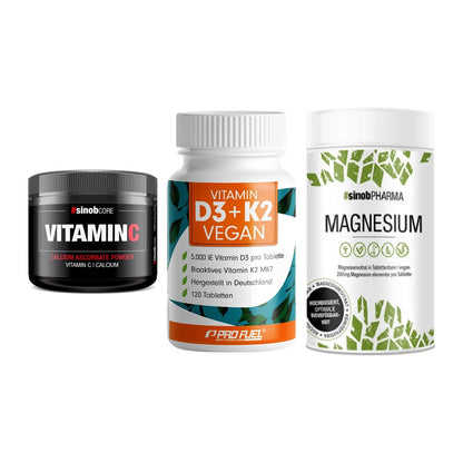 Calcium, Vitamin D & Magnesium: Sinob Vitamin C Calcium + 2 weitere – alle enthaltenen Artikel