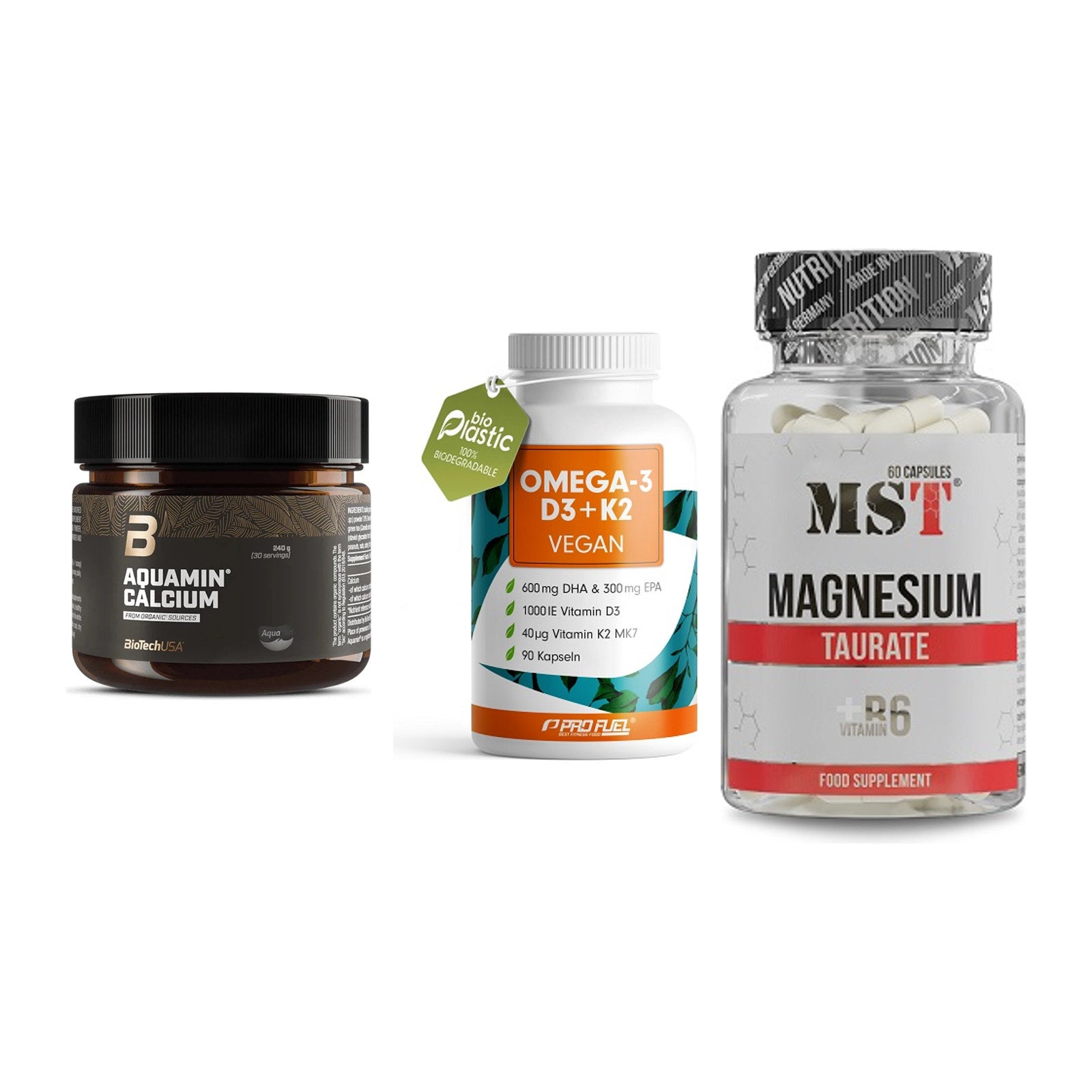 Calcium, Vitamin D & Magnesium: BioTech Aquamin Calcium + 2 weitere – alle enthaltenen Artikel