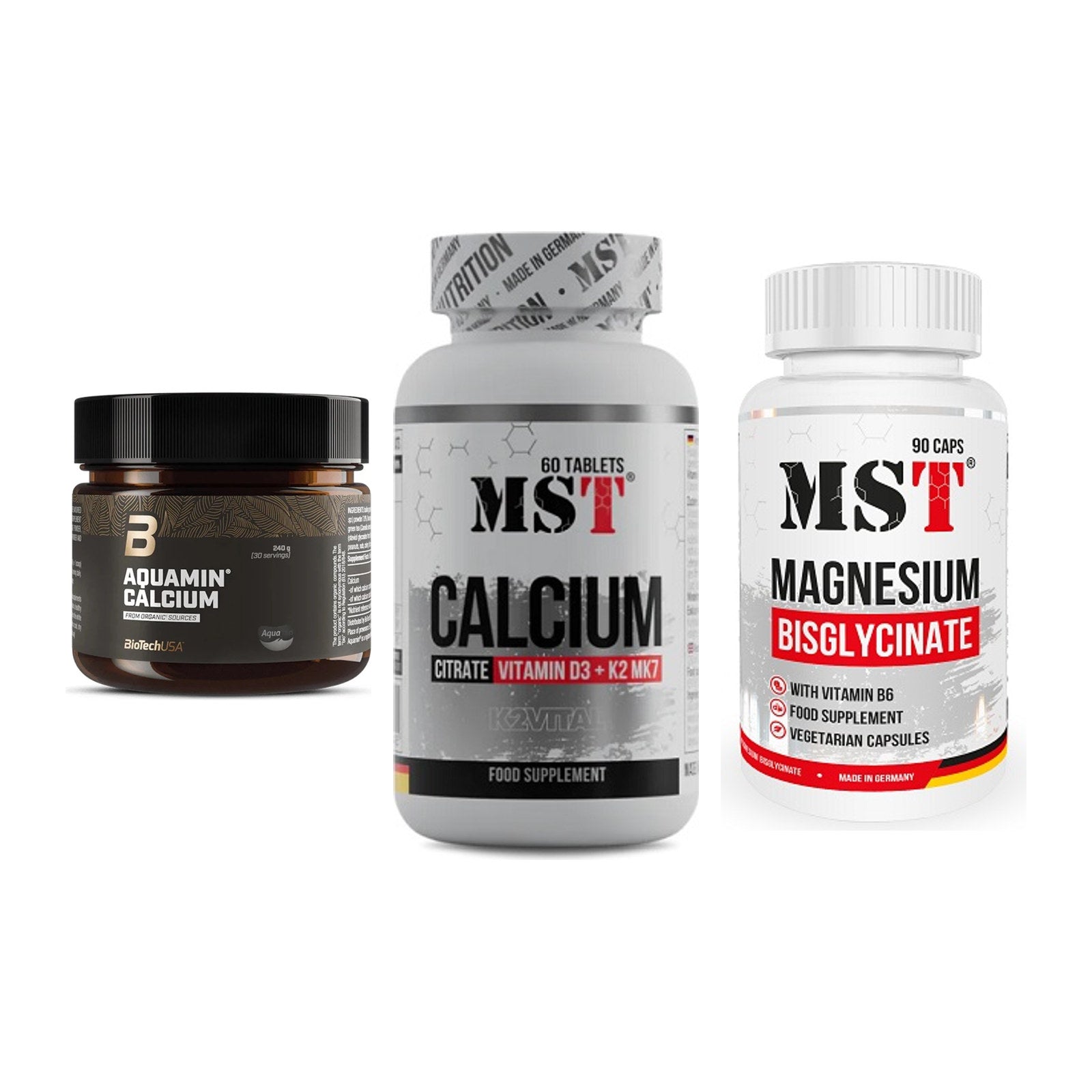 Calcium, Vitamin D & Magnesium: BioTech Aquamin Calcium + 2 weitere – alle enthaltenen Artikel