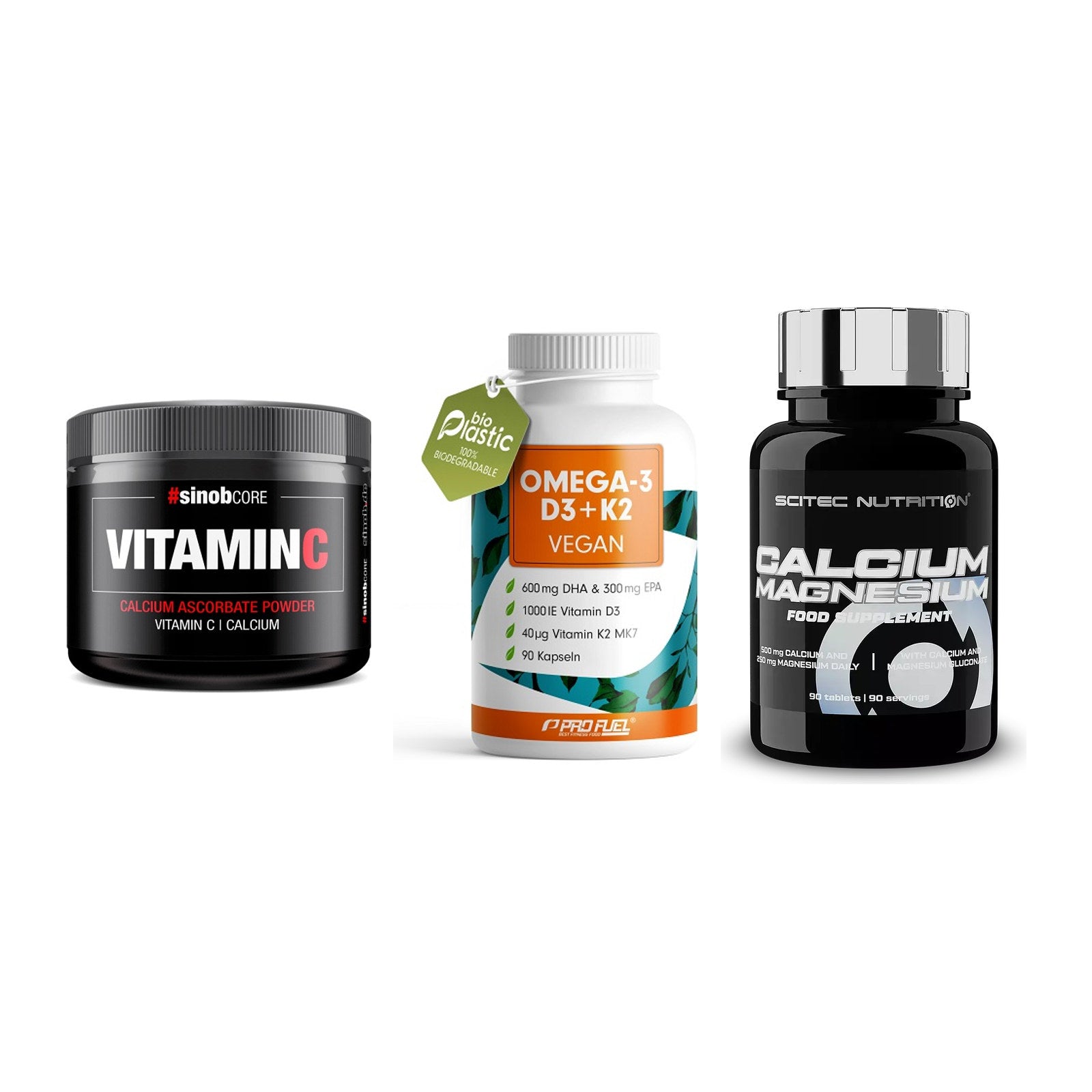Calcium, Vitamin D & Magnesium: Sinob Vitamin C Calcium + 2 weitere – alle enthaltenen Artikel