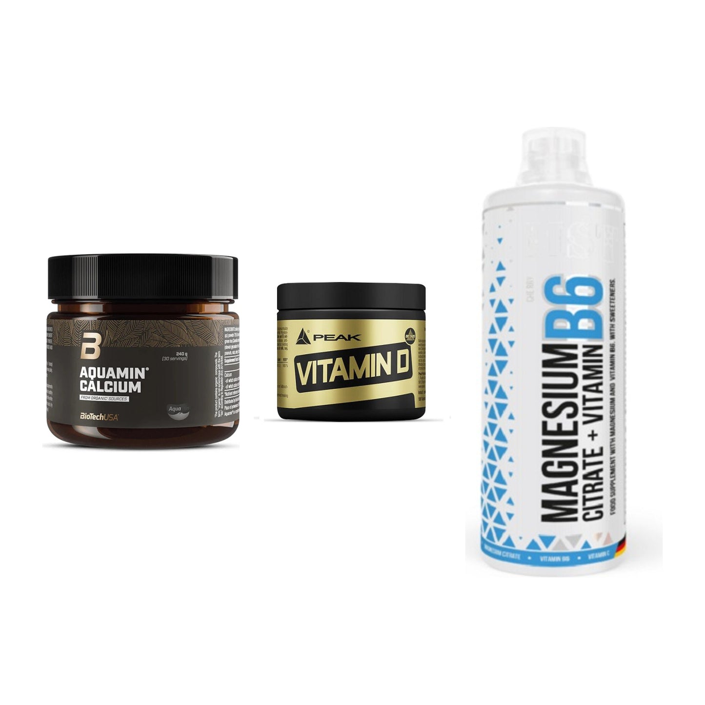Calcium, Vitamin D & Magnesium: BioTech Aquamin Calcium + 2 weitere – alle enthaltenen Artikel